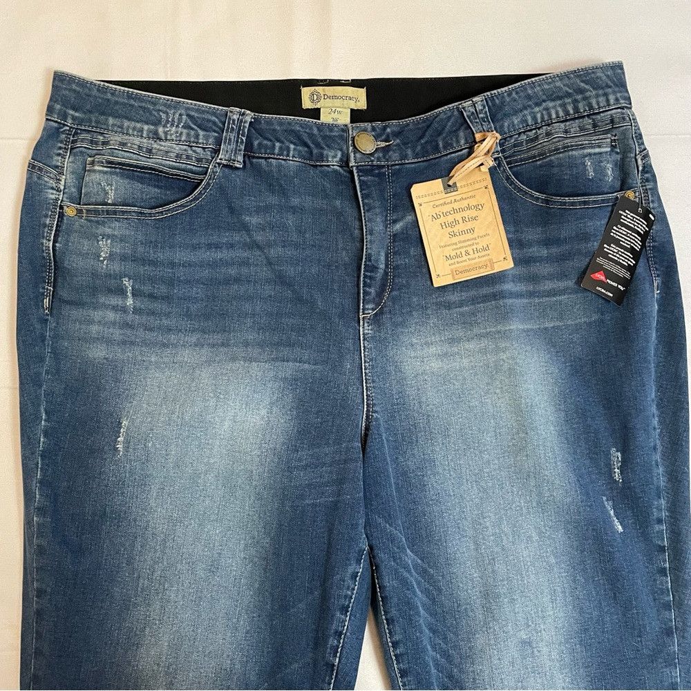 Other NWT New Democracy AB Technology High Rise Skinny Jeans Size Size 42" / US 20 - 4 Thumbnail
