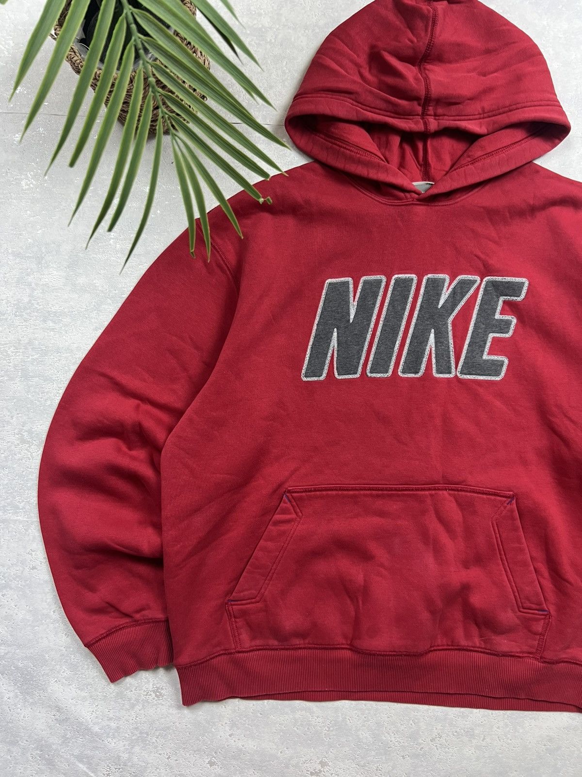 Nike 00s Nike Big Embroidered Logo Spellout Vintage Retro Hoodie Size US XL / EU 56 / 4 - 2 Thumbnail