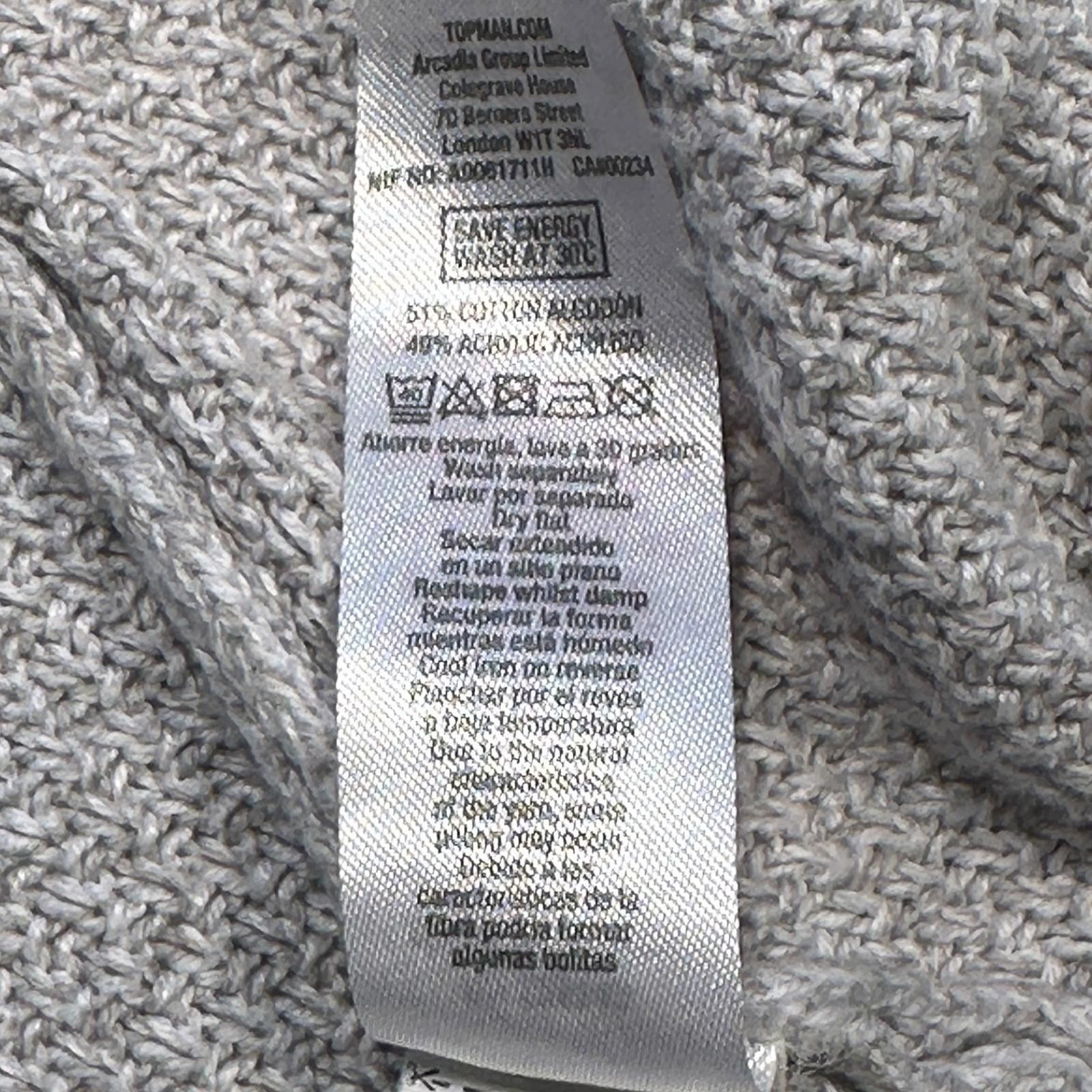 Topman TopMan Jumper Men's UK Size M Grey Loose Stitch Long Sleeve Size US M / EU 48-50 / 2 - 10 Thumbnail