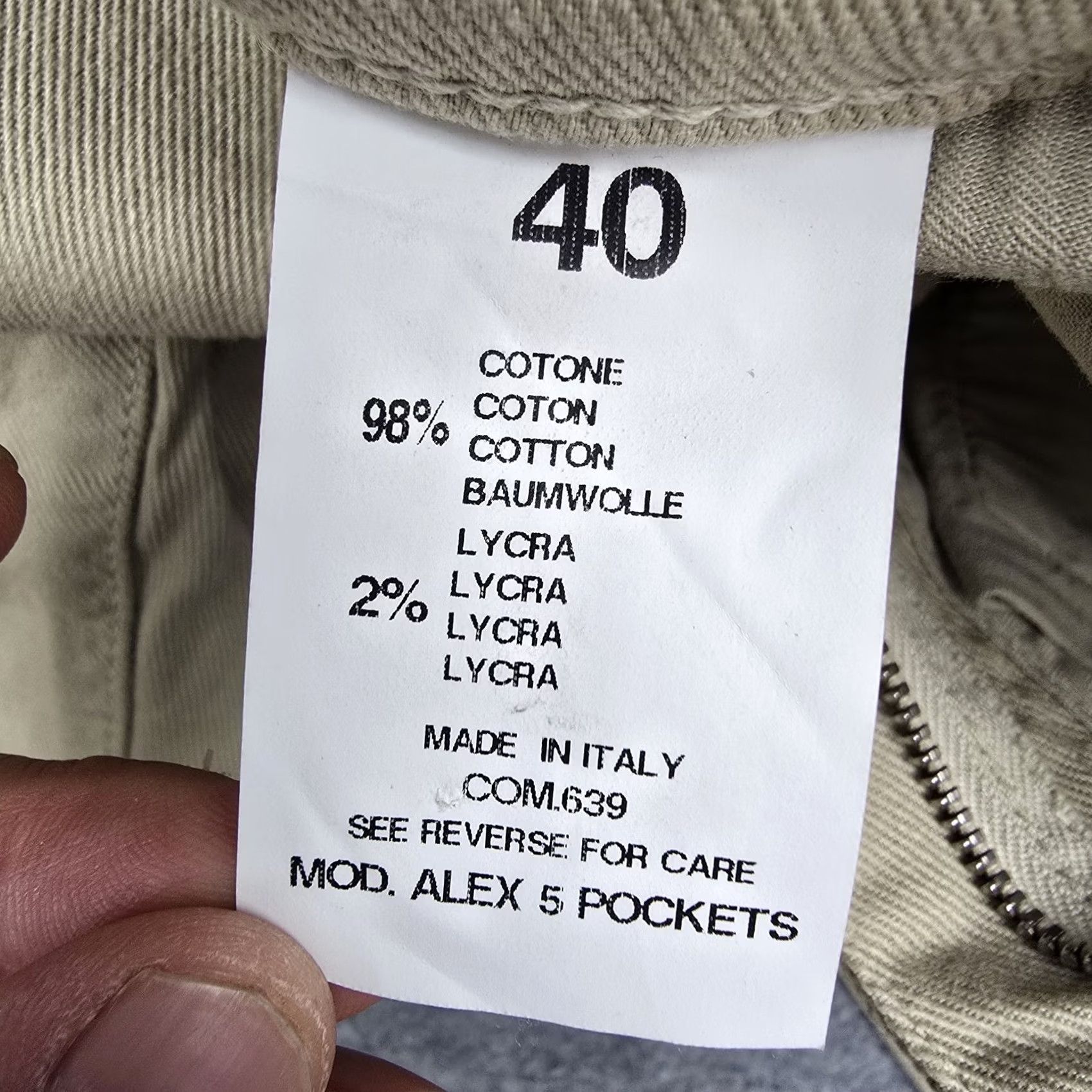 MP Massimo Piombo Massimo Piombo Alex 5 Pockets Jeans Mens Beige Denim Straight Italy New 34x34 Size US 40 / EU 56 - 6 Thumbnail