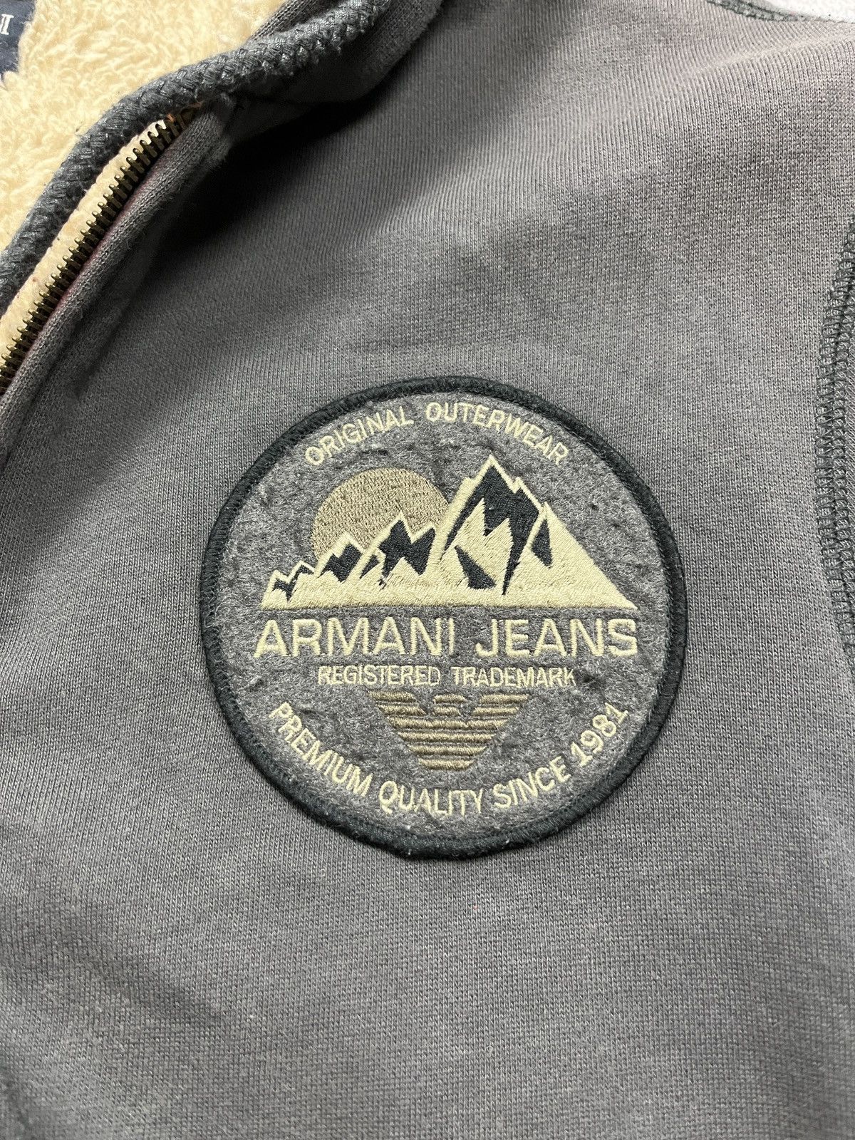 Giorgio Armani × Japanese Brand Armani Jeans Faded Japanese Fur Zip Hoodie Sherpa Jacket Size US M / EU 48-50 / 2 - 20 Thumbnail