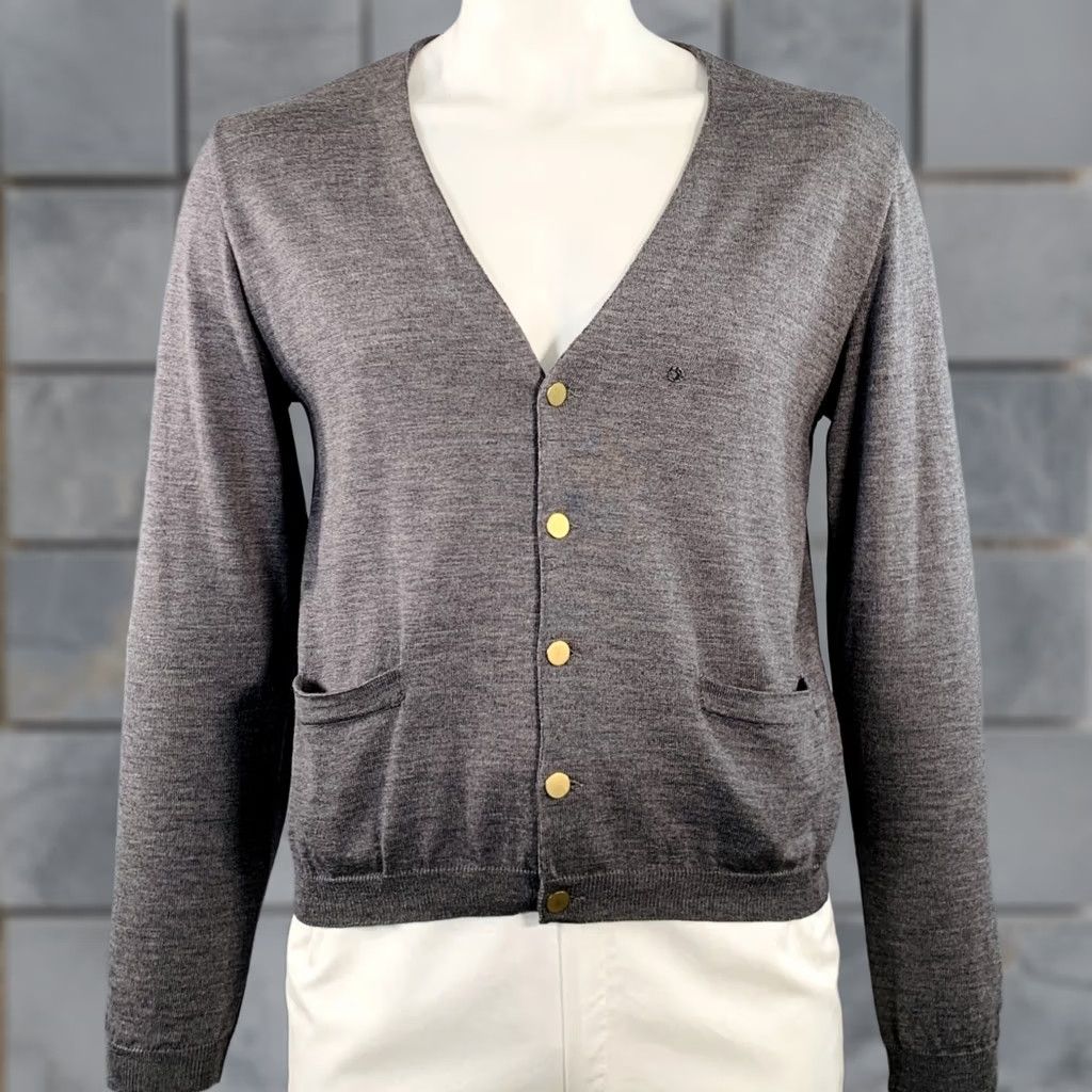 Miu Miu MIU MIU Cardigan Size L Grey Wool Button Down Two Pockets Size US L / EU 52-54 / 3 - 1 Thumbnail