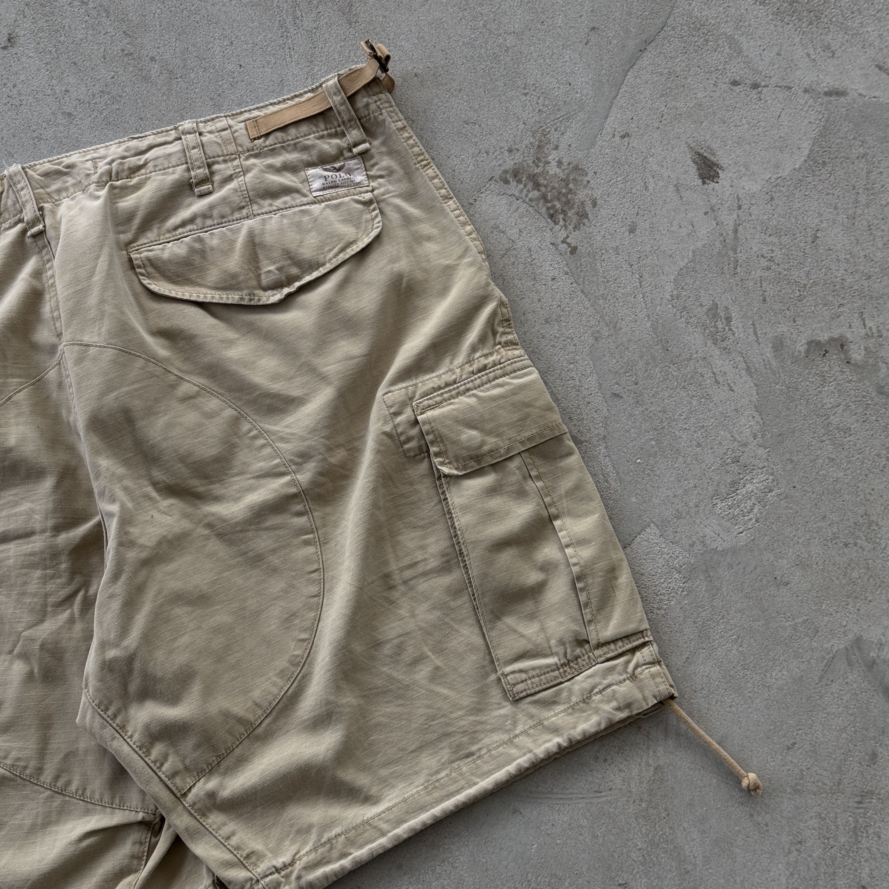 Polo Ralph Lauren Vintage Polo Ralph Lauren Tan Cargo Shorts Classic Fit Style Size US 40 / EU 56 - 6 Thumbnail