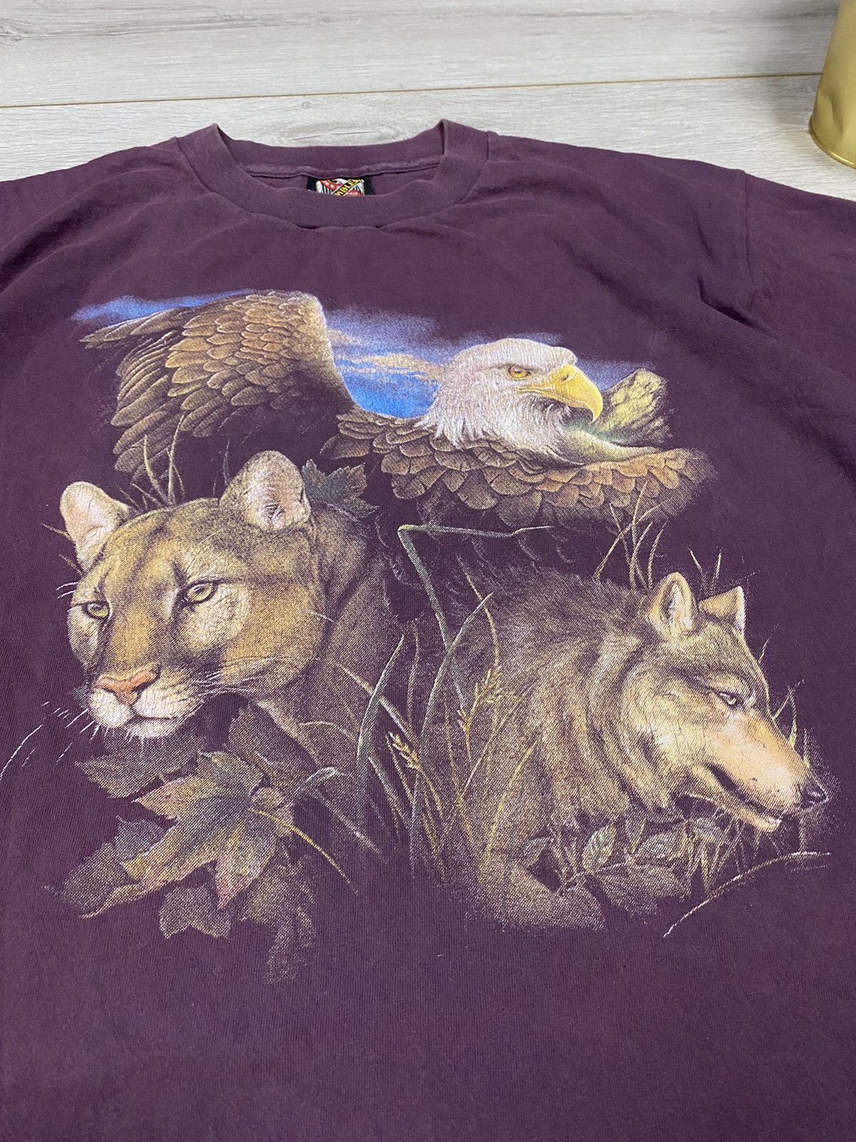 Vintage 3D emblem 🐅 tigers animals vintage 1990 t-shirt Size US XL / EU 56 / 4 - 4 Thumbnail