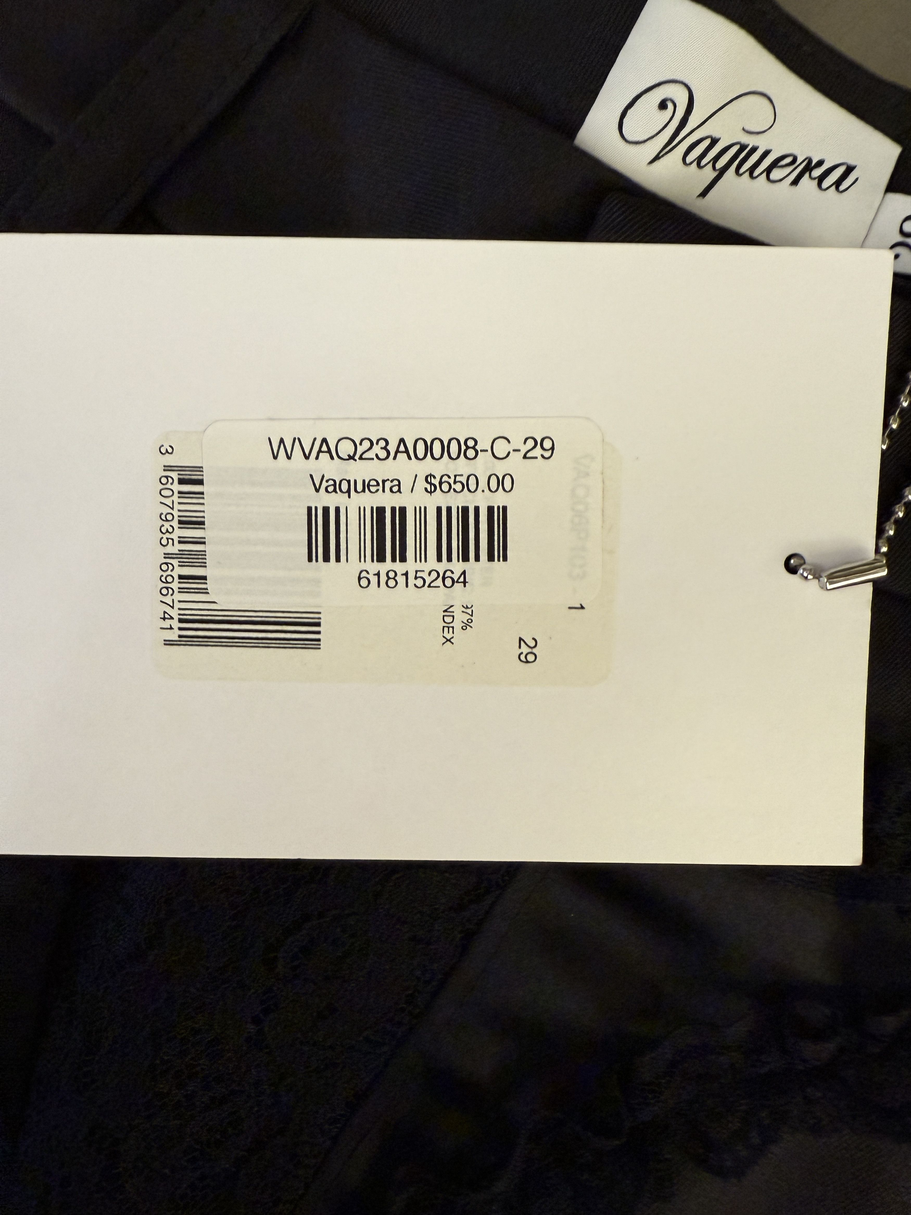 Vaquera $650 Vaquera Underwear Detail Wide Leg Woven Satin Pants Size 29" - 11 Thumbnail