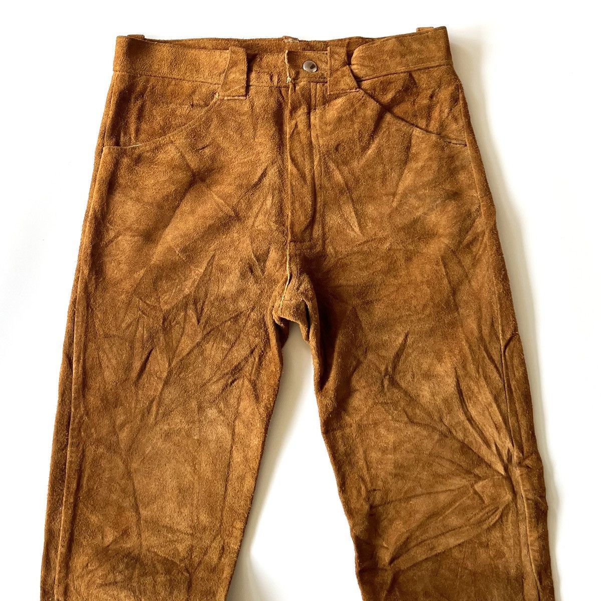 Other Vtg.SANTA FE Suede Flare Pants 70s Size US 28 / EU 44 - 2 Thumbnail