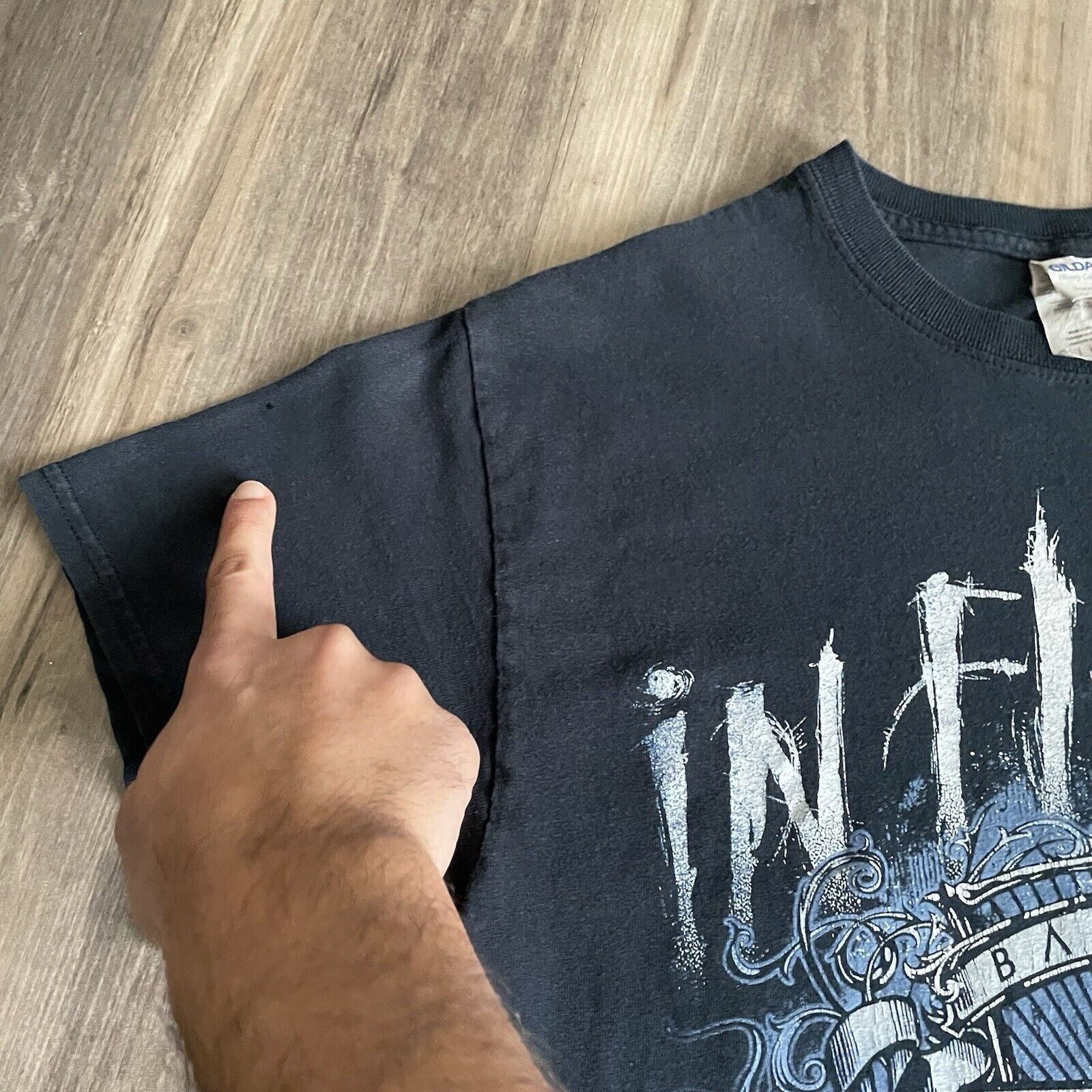 Band Tees In Flames Band T-Shirt Size M Double Sided Swedish Metal Size US M / EU 48-50 / 2 - 4 Thumbnail