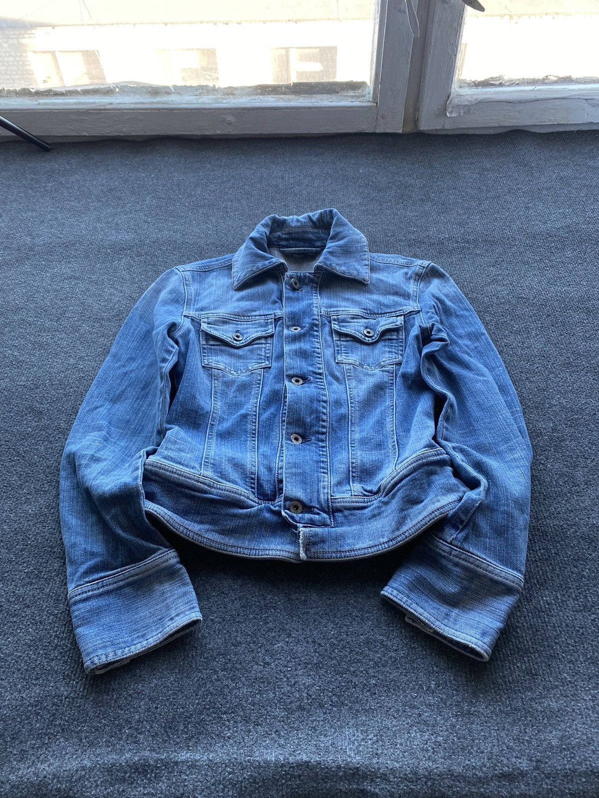Diesel 🔥Opium Punk Diesel Denim Vintage Jacket xs women alt goth Size XS / US 0-2 / IT 36-38 - 2 Thumbnail