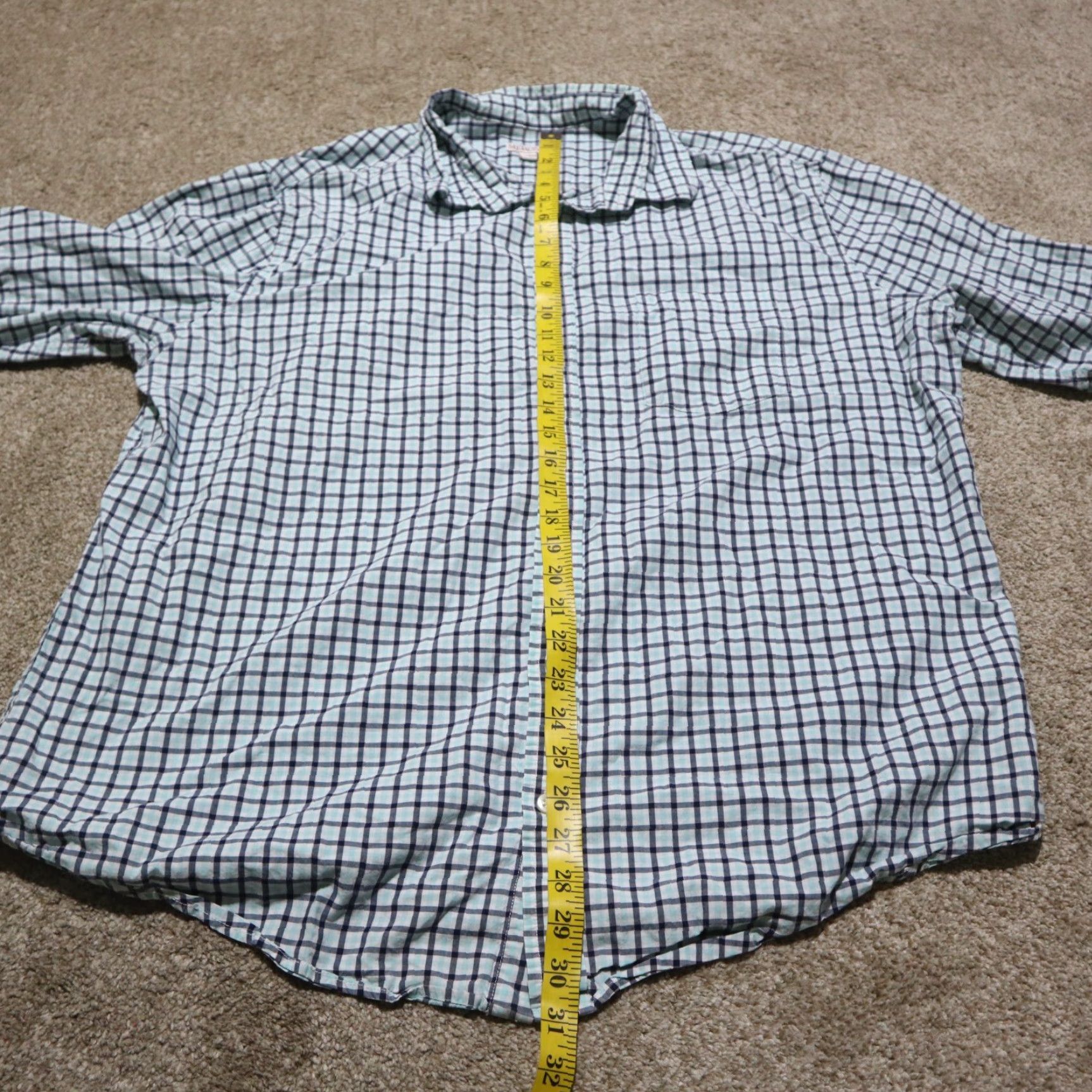 Merona VINTAGE Merona Checkered Button-Up Shirt Men’s XXL Blue Cotton 90s Classic Size US XXL / EU 58 / 5 - 6 Thumbnail