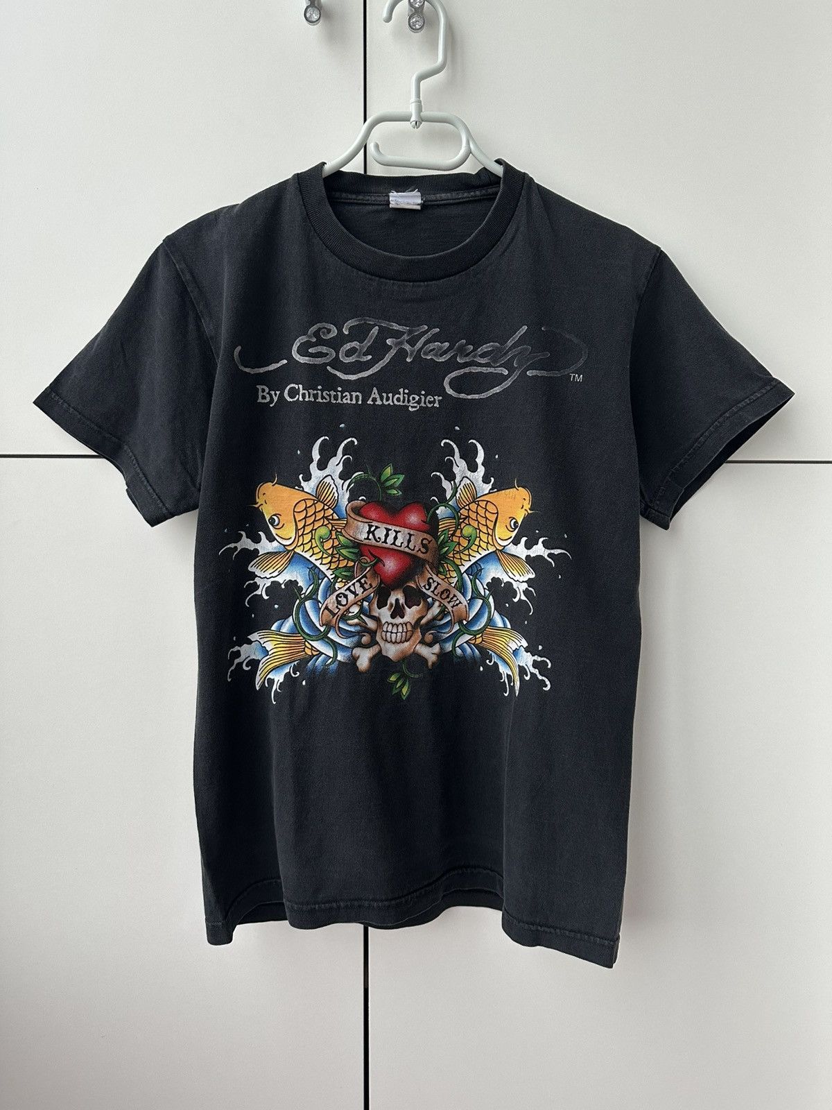 Ed Hardy Vintage Y2k Ed Hardy by Christian Audigier Tee Love Kills Size M / US 6-8 / IT 42-44 - 1 Thumbnail