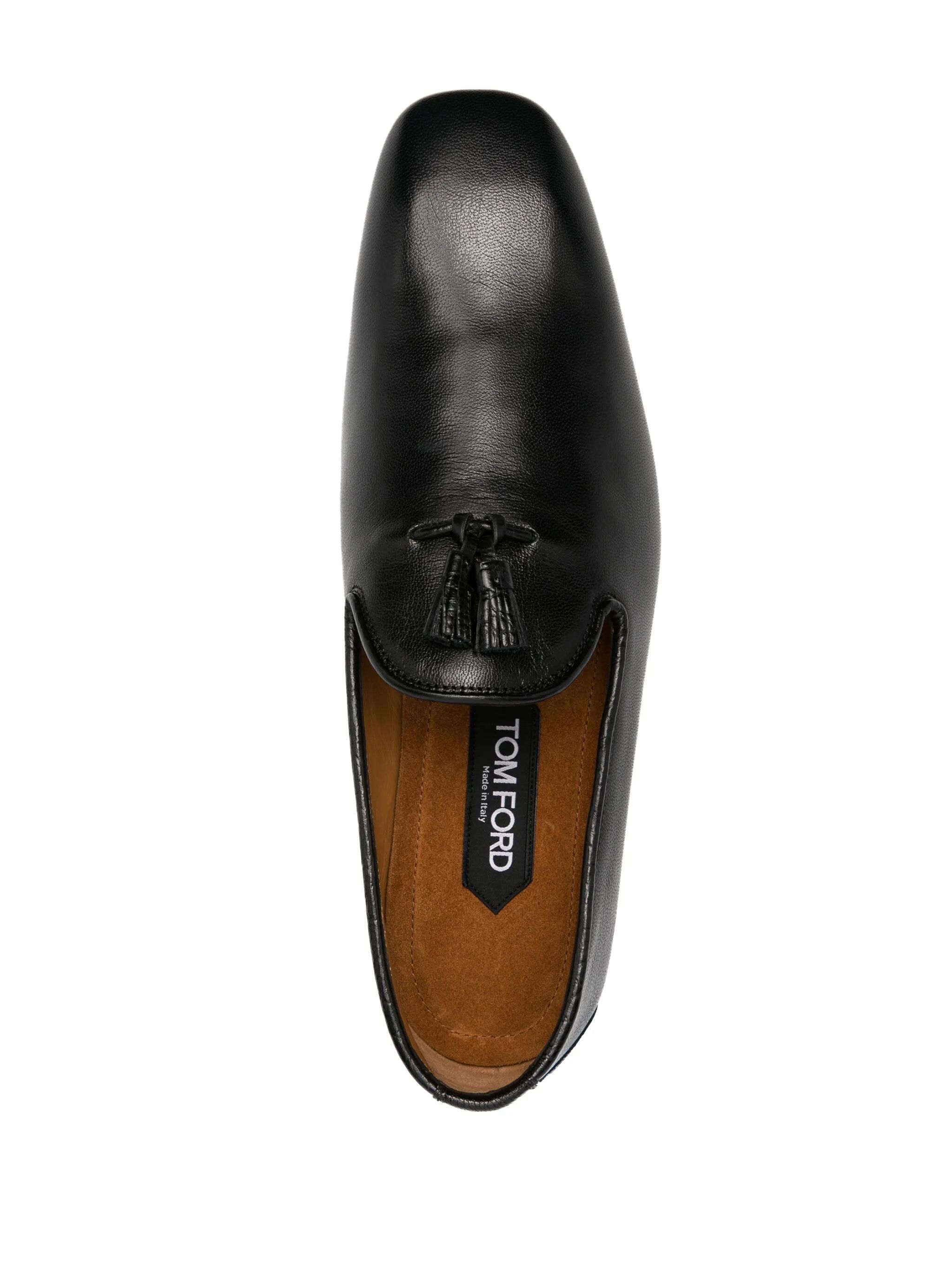 Tom Ford o1w1db10225 J1442 Bailey Tassel Loafers in Black Size US 8 / EU 41 - 4 Thumbnail