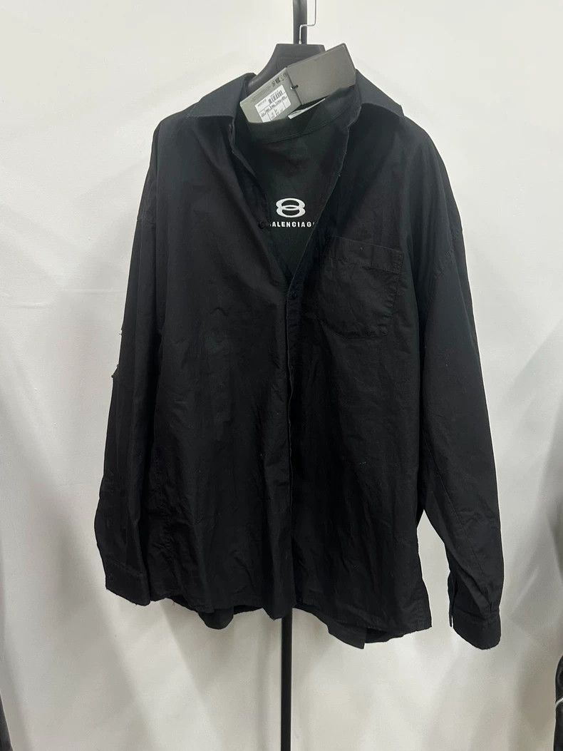 Balenciaga Balenciaga 25ss 2-in-1 Double Ring Ski Long Sleeve Destruct Size US M / EU 48-50 / 2 - 1 Thumbnail