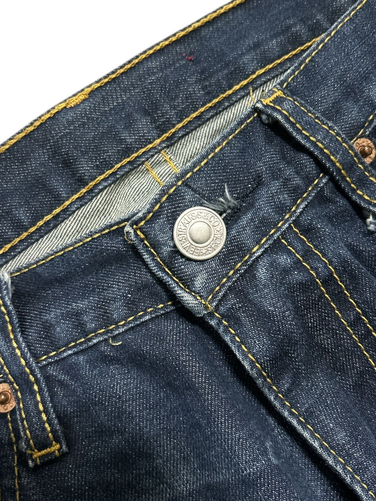 Junya Watanabe Levi’s x CDG Play Heart Logo Plaid Patchwork Denim Jeans Size US 30 / EU 46 - 3 Thumbnail