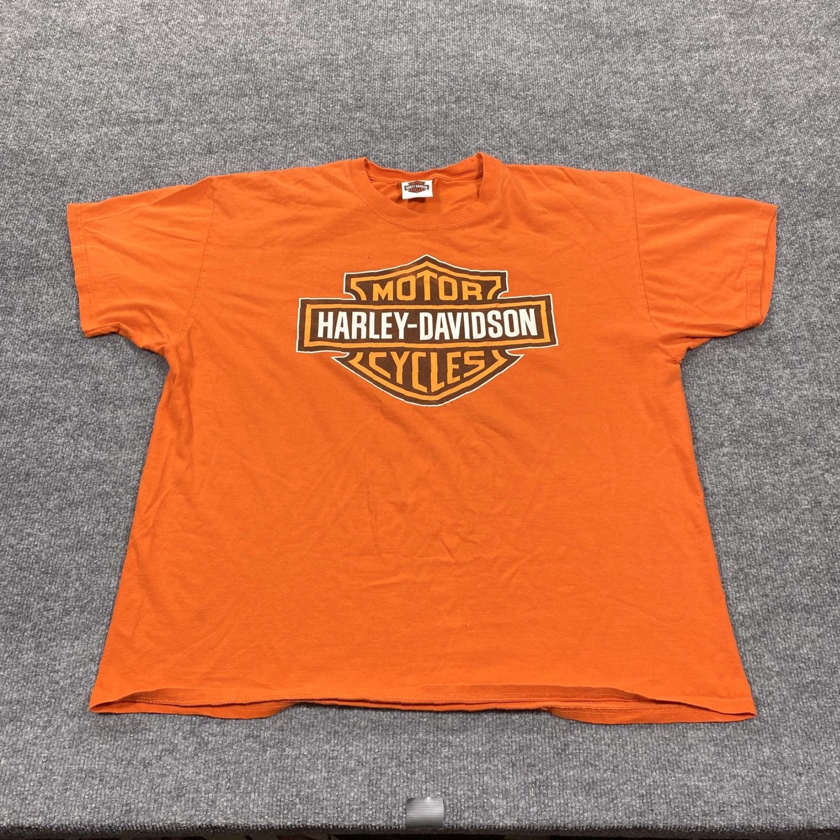 Harley Davidson Harley-Davidson Shirt Mens XL Orange Bartels Los Angeles Motorcycle Graphic Tee Size US XL / EU 56 / 4 - 3 Thumbnail