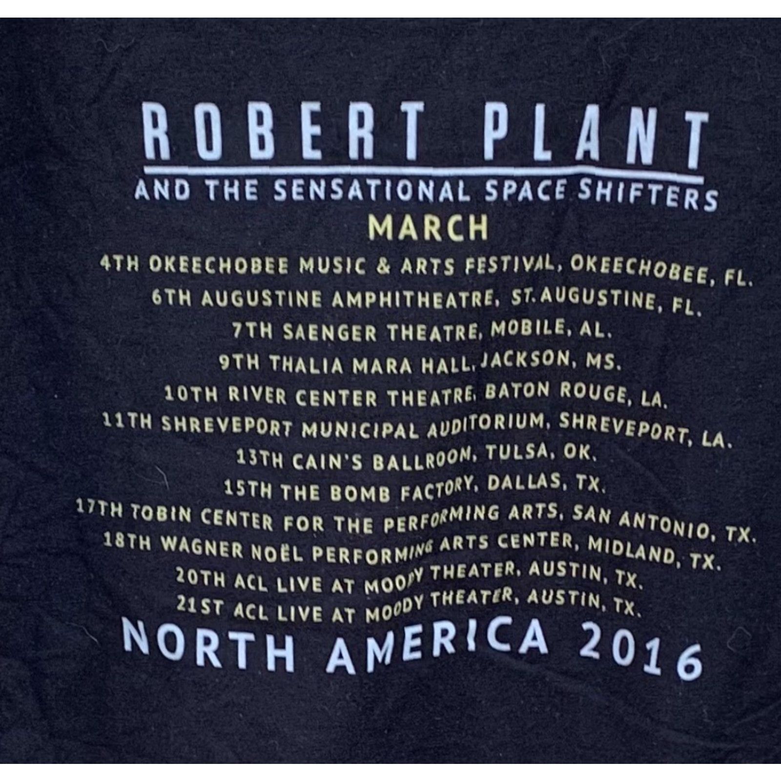 Tultex Robert Plant and the Sensational Space Shifters North America 2016 concert tee L Size US L / EU 52-54 / 3 - 2 Thumbnail