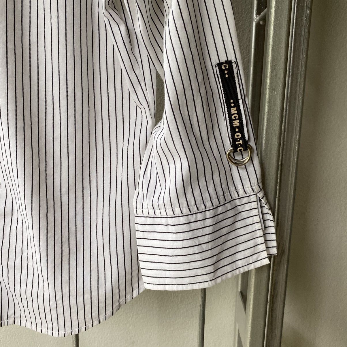 MCM MCM White Black Stripe Shirt Size M / US 6-8 / IT 42-44 - 5 Thumbnail