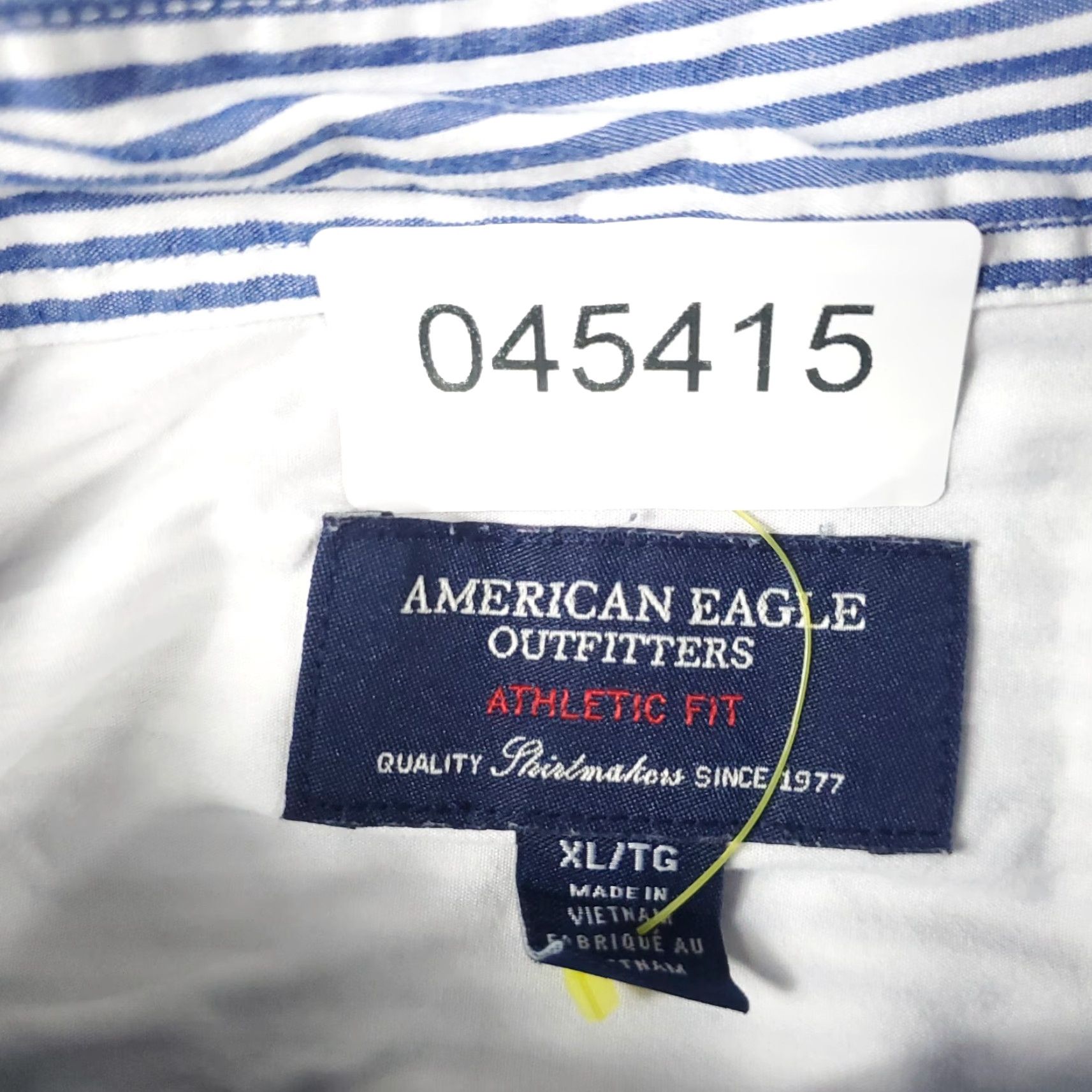 American Eagle Outfitters American Eagle Outfitters Shirt Mens XL Blue Striped Button-Up Long Sleeve Casual Workwear Mens Size US XL / EU 56 / 4 - 6 Thumbnail