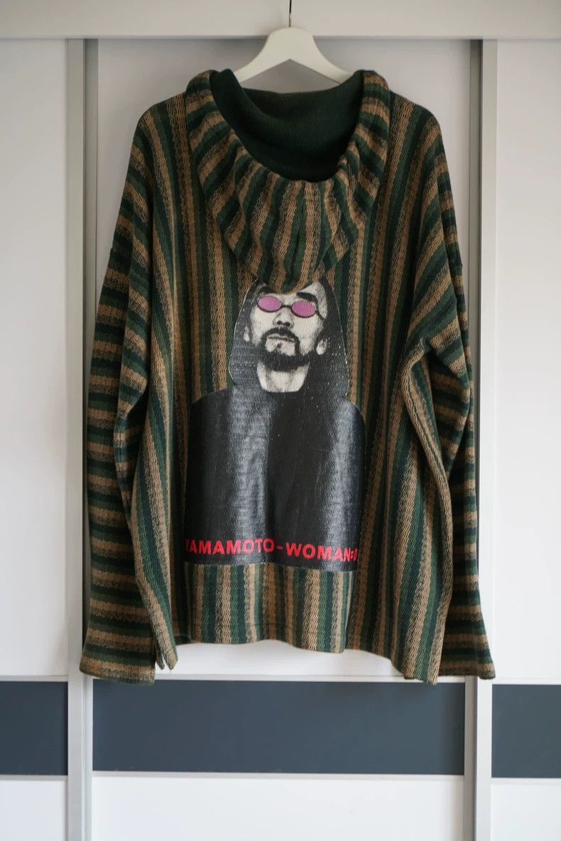 Yohji Yamamoto Yohji Yamamoto Yohji Yamamoto Oversized Graphic Hooded Swe Size US M / EU 48-50 / 2 - 1 Thumbnail