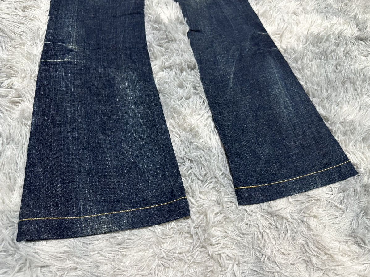 Tornado Mart 🔥Y2K Lolita Exotic Vintage Denim Flared Embroidered Floral Size US 29 - 6 Thumbnail