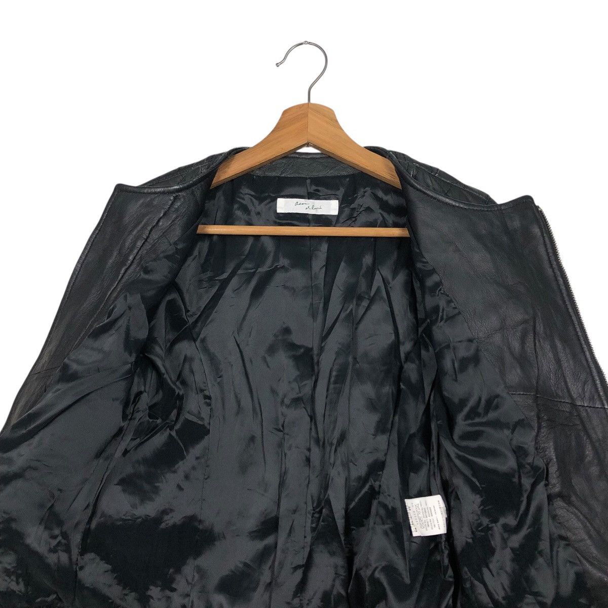ADAM ET ROPE 📌Cropped Biker Leather Jacket Adam Et Rope Issey Miyake Size US M / EU 48-50 / 2 - 15 Thumbnail