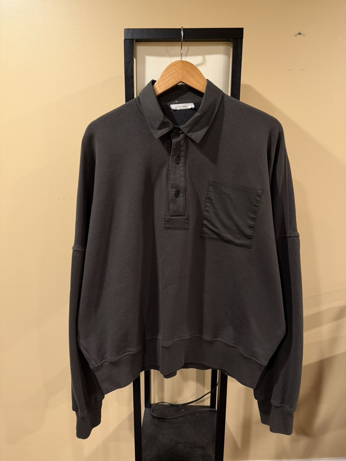 The Row The Row Green Olive Cashmere & Cotton Dende Polo Shirt Size US XL / EU 56 / 4 - 15 Thumbnail