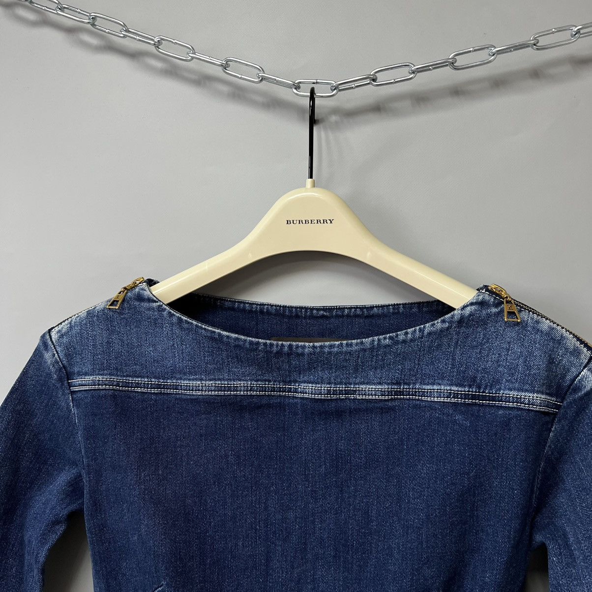 Louis Vuitton × Vintage Louis Vuitton Denim Mini Dress Stretch Luxury Size XS / US 0-2 / IT 36-38 - 4 Thumbnail