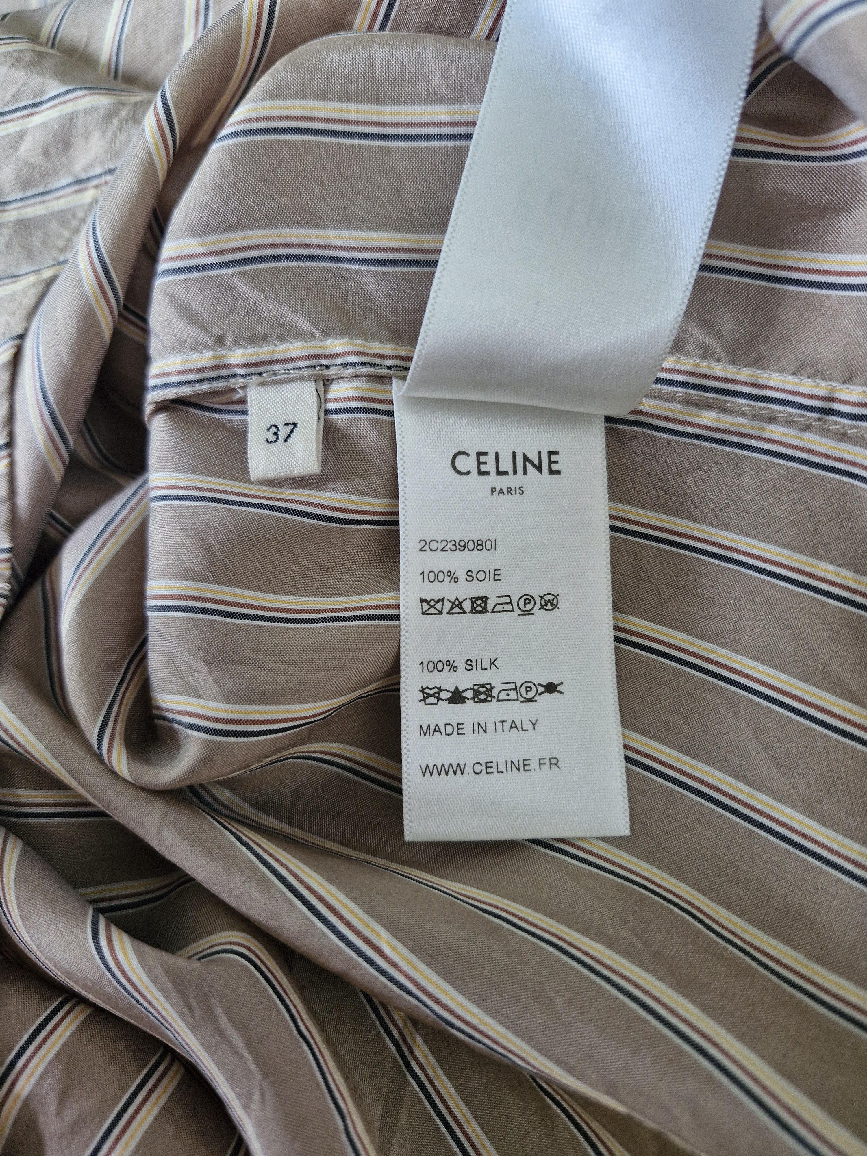 Saint Laurent Paris SS20 Stripe Silk Shirt Size US XS / EU 42 / 0 - 5 Thumbnail