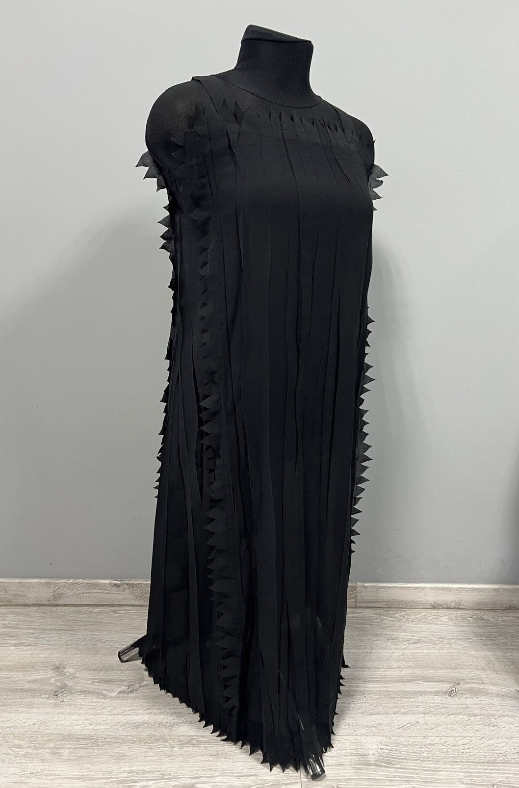Issey Miyake RARE Issey Miyake Pleated Midi Dress Spiky Sawtooth Trim Size S / US 4 / IT 40 - 9 Thumbnail