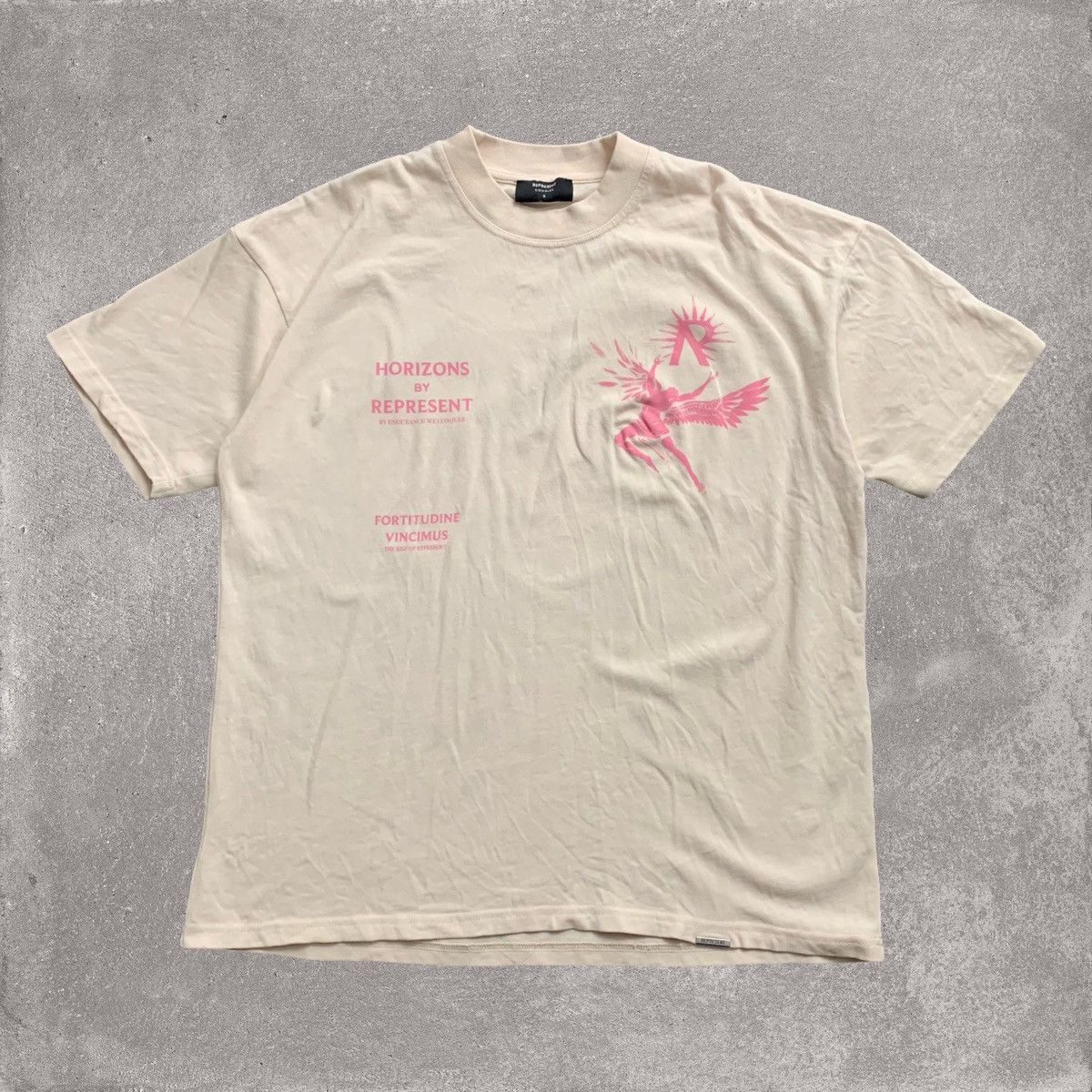 Represent Clo. Represent Small Tee Icarus Pink Pearl White T-Shirt Coggles Size US S / EU 44-46 / 1 - 2 Thumbnail