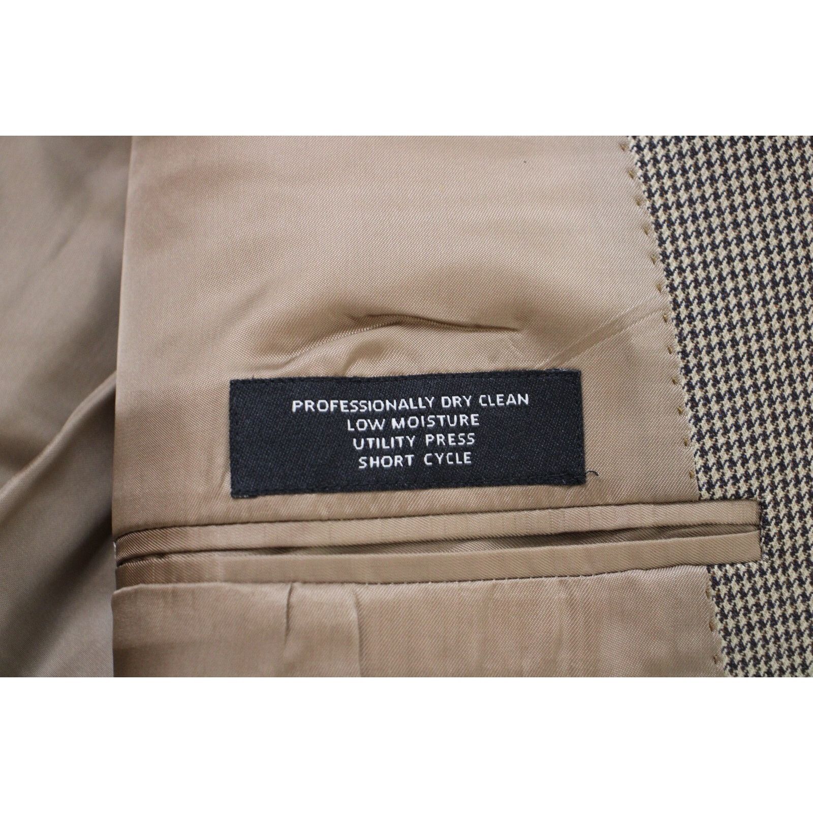 Jos. A. Bank Jos A Bank Blazer Mens 46L Houndstooth 100% Wool 2-Button Size 46L - 4 Thumbnail