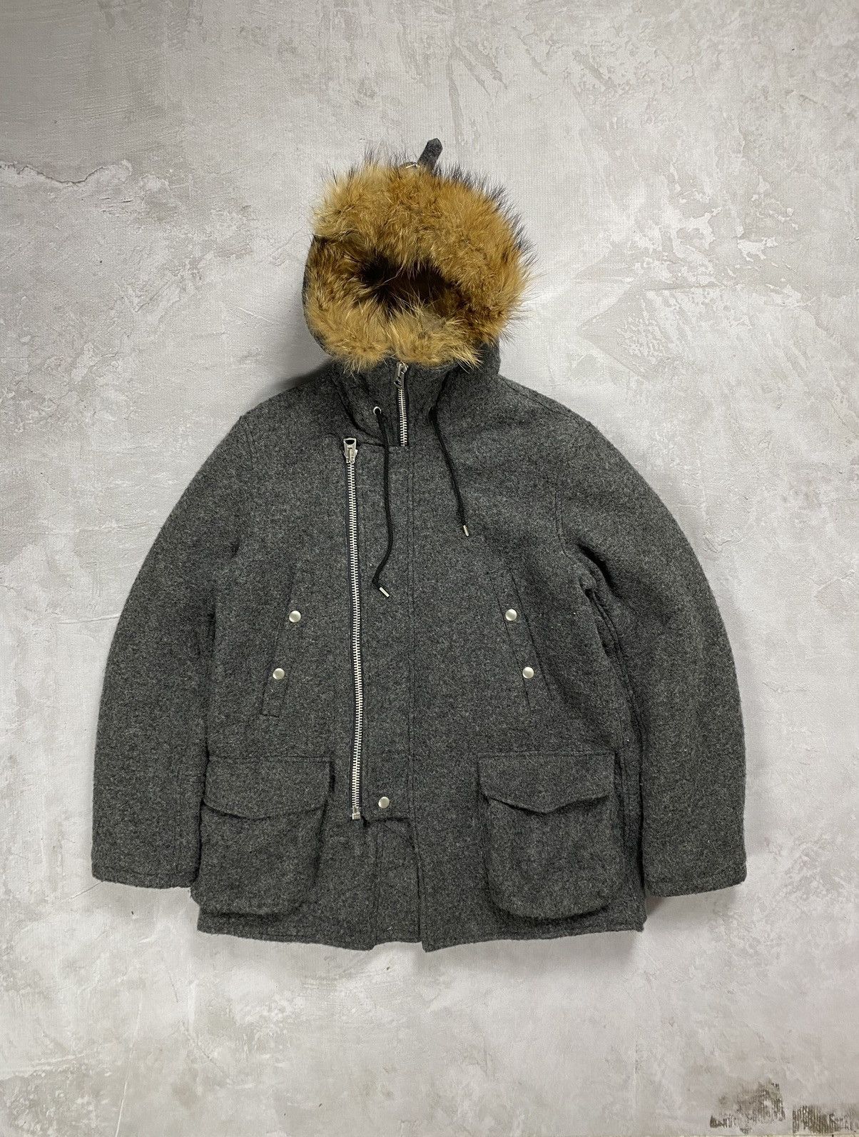 If Six Was Nine × Japanese Brand × Le Grande Bleu (L.G.B.) Nano Universe Wool Fur Jacket Size US M / EU 48-50 / 2 - 1 Thumbnail