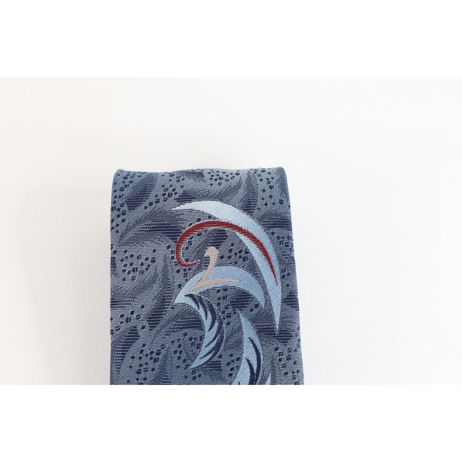 Vintage Vintage 90s Streetwear Geometric Feather Neck Tie Wedding Size ONE SIZE - 2 Thumbnail