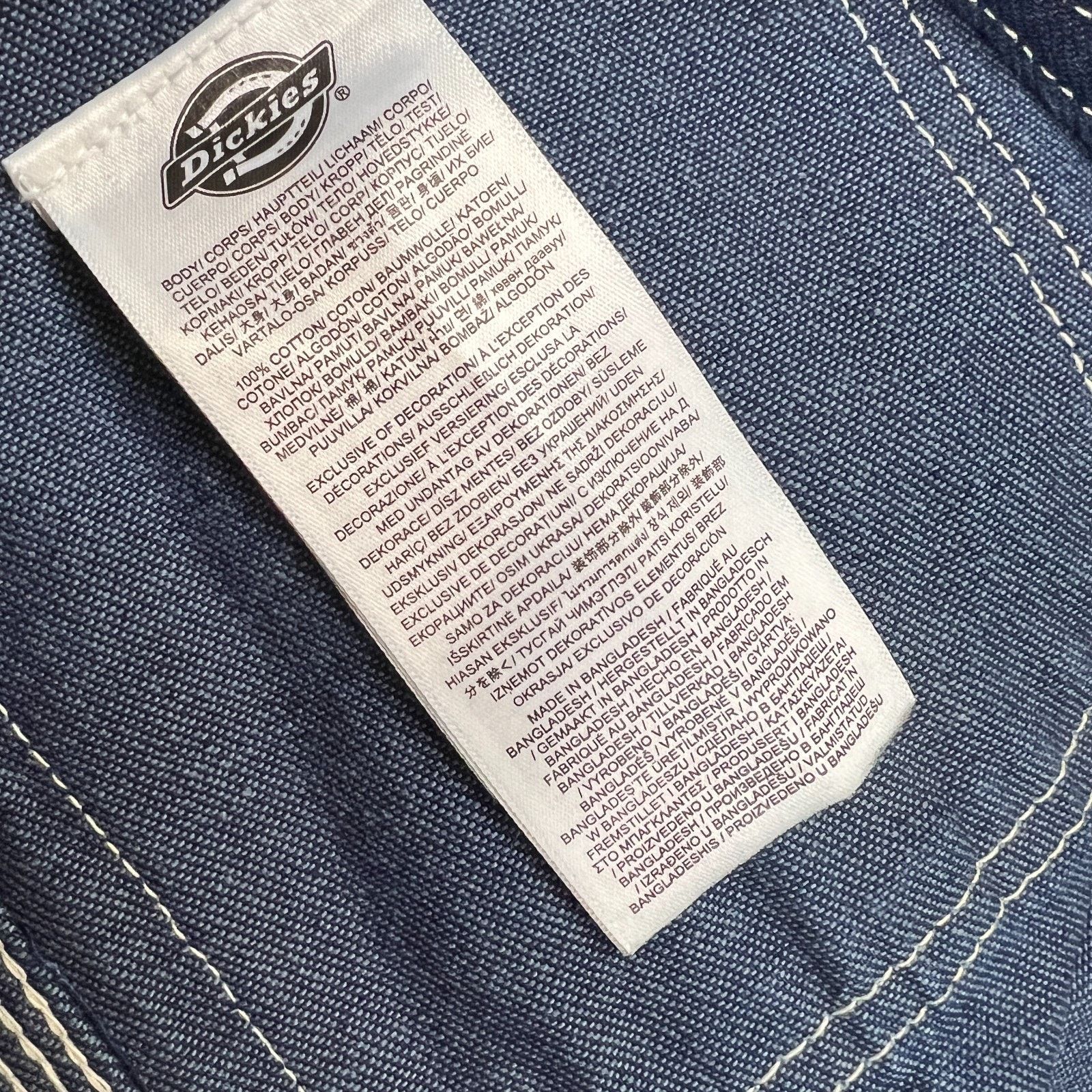 Dickies × Vintage Dickies Overalls 40x28 Bib Hammer Loop Workwear Frayed Size US 40 / EU 56 - 10 Thumbnail