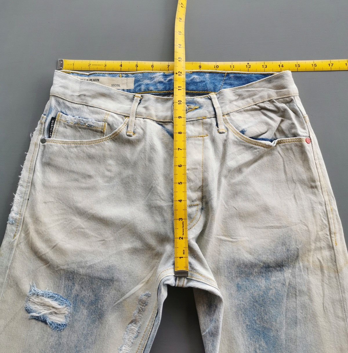 Diesel Black Gold Mud 55DSL Diesel Mod Pearn Distressed Jeans Size US 29 - 11 Thumbnail