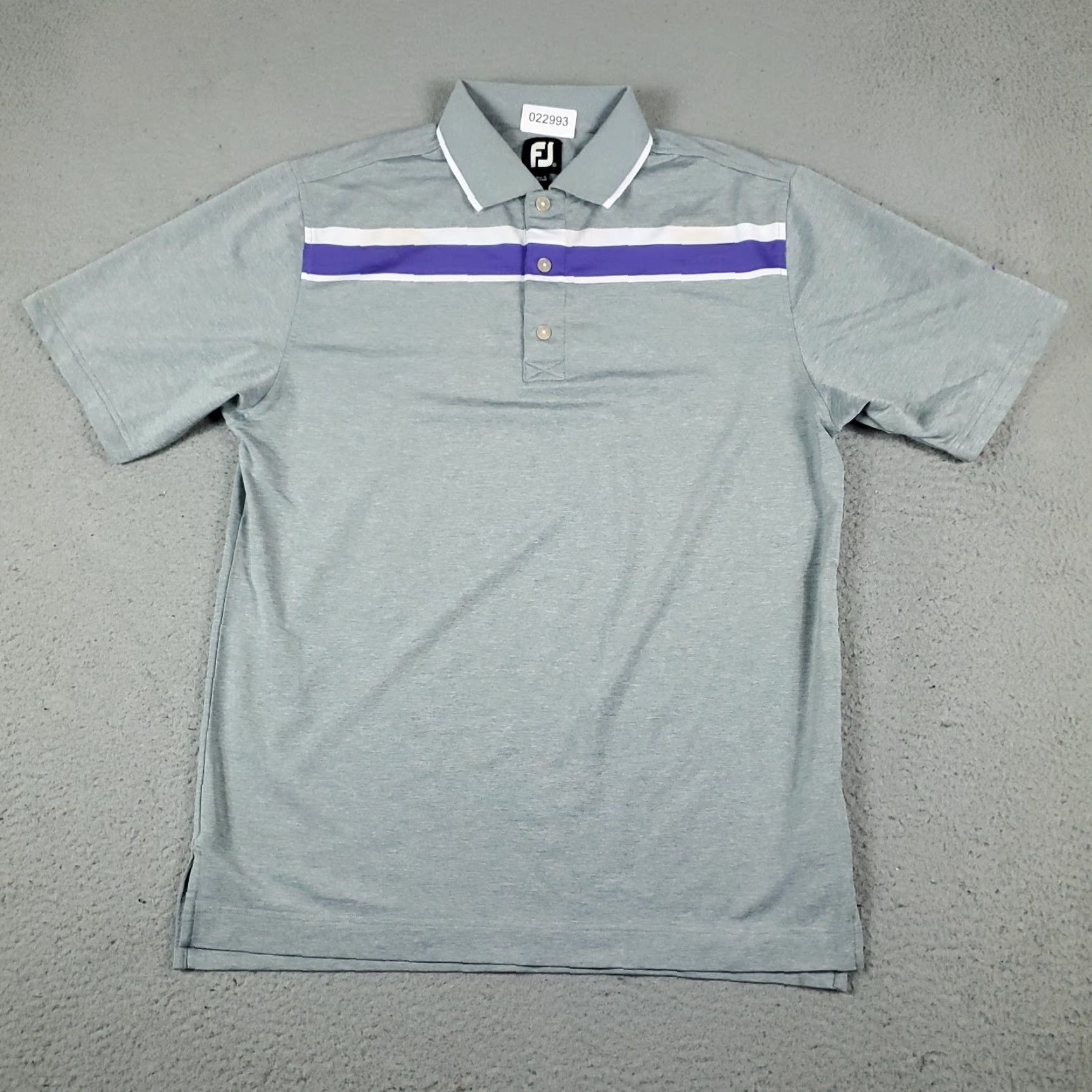 Footjoy FJ FootJoy Polo Shirt Mens Medium Gray Golf Casual Short Sleeve STAINED Size US M / EU 48-50 / 2 - 2 Thumbnail
