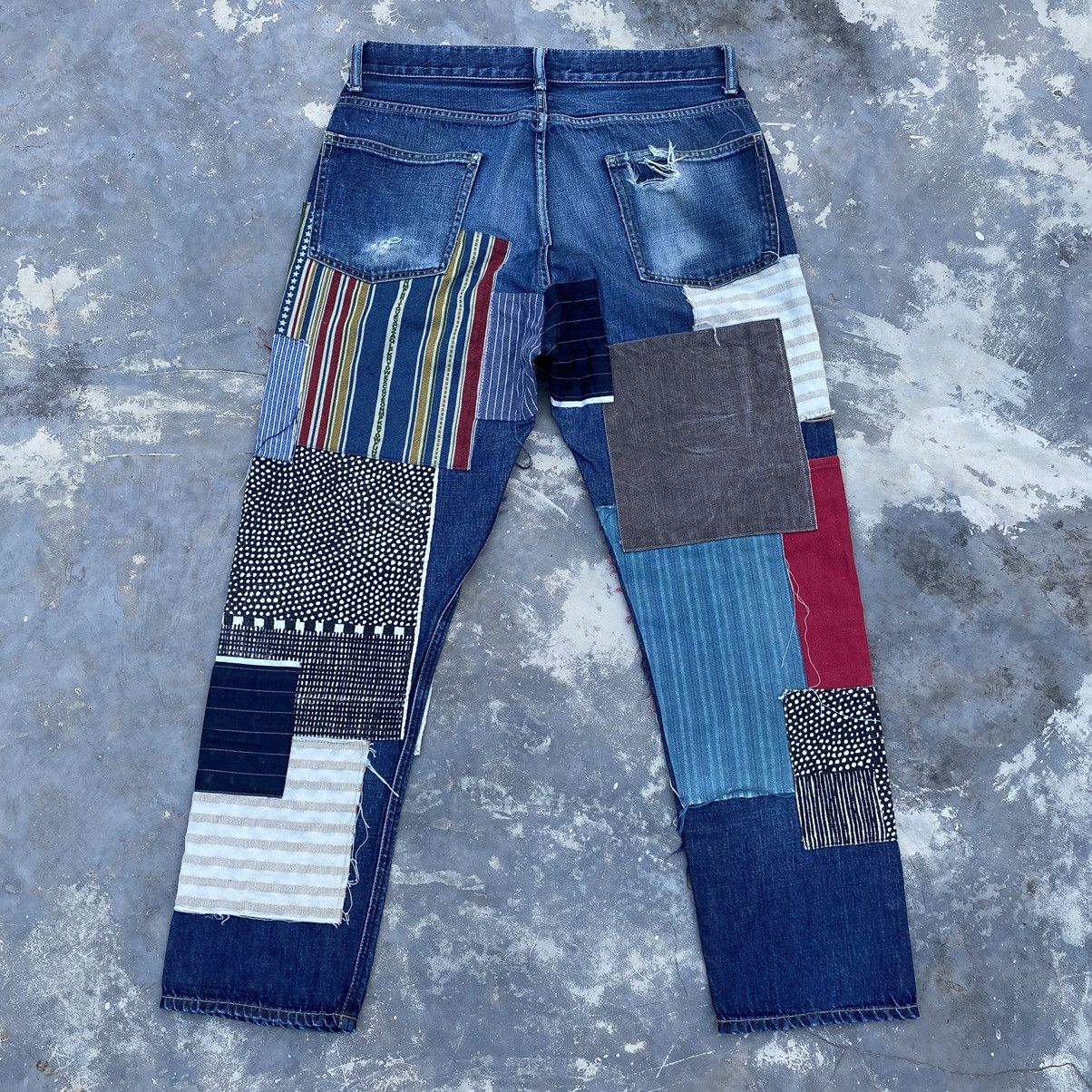 Comme des Garcons Vintage comme des garcorn selvedge patchwork multicolour Size US 32 / EU 48 - 9 Thumbnail