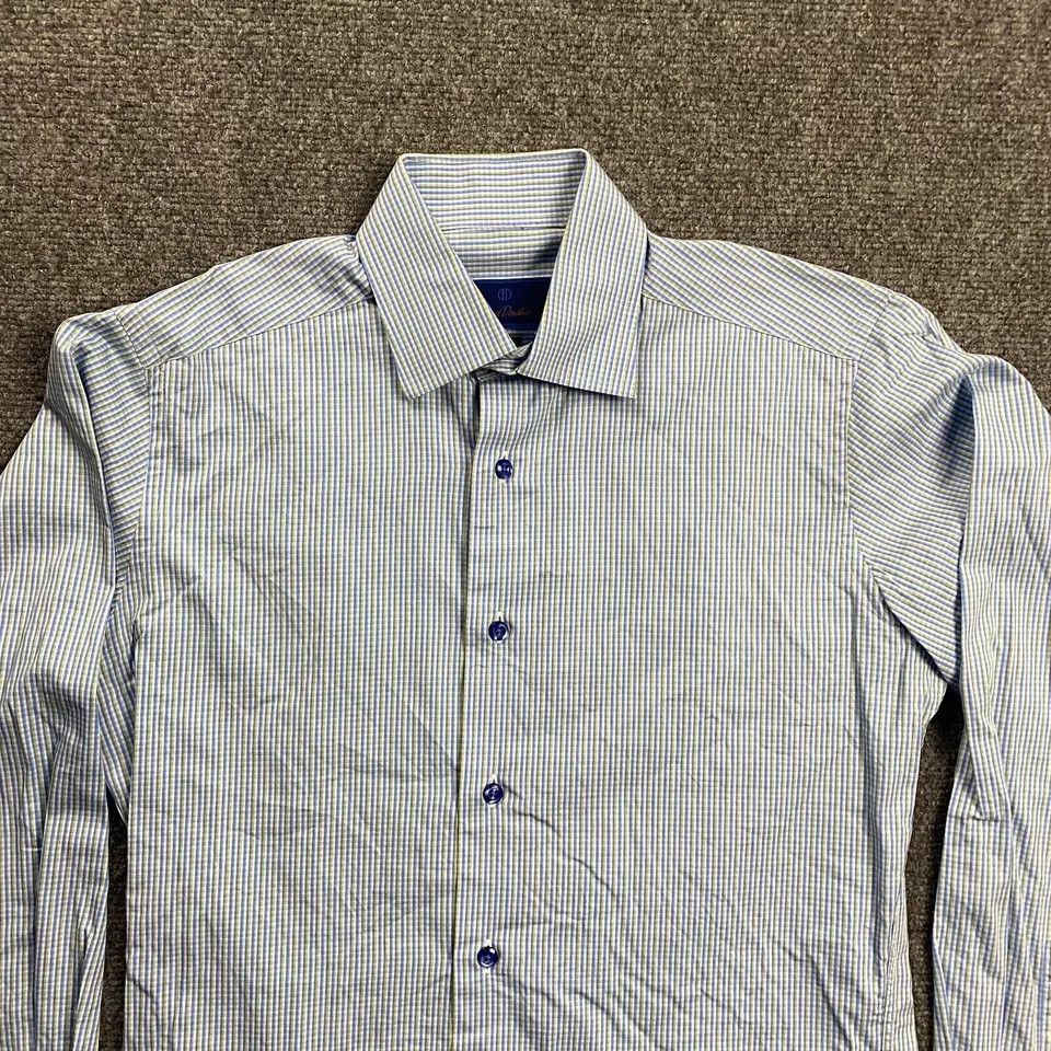 David Donahue David Donahue Shirt Men's 15 Plaid Trim Button Up 32/33 Size US S / EU 44-46 / 1 - 2 Thumbnail
