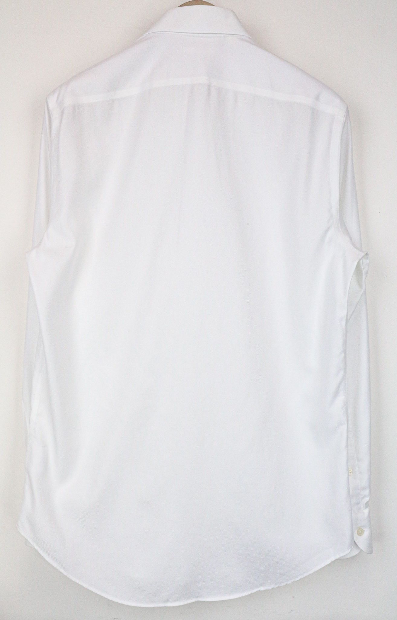 Suitsupply TRAVELLER 40/15 3/4 Slim White Cotton Shirt 79529 Size 40R - 2 Thumbnail