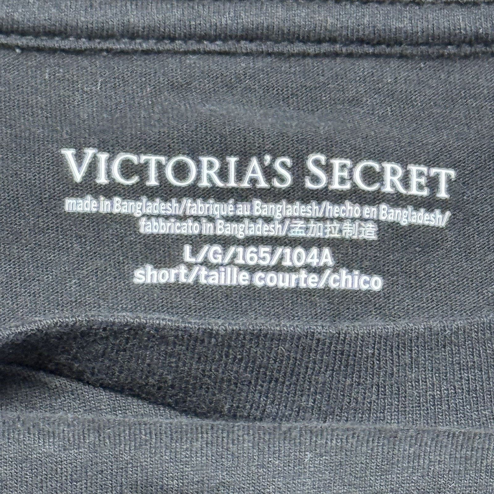 Victoria's Secret Victoria’s Secret Black Bling Logo Shirt Women’s Size L Size L / US 10 / IT 46 - 5 Thumbnail