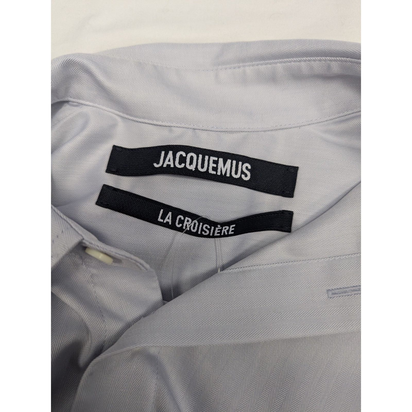 Jacquemus o1rshd1 LA Chemise Cuadro Button up Shirt in Light Grey Size US M / EU 48-50 / 2 - 19 Thumbnail