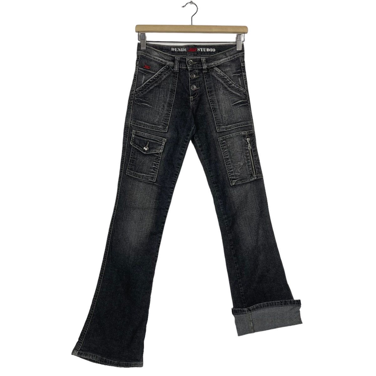 GOSTAR DE FUGA Denim Studio Bootcut Multipocket Flare Jeans Size US 27 - 8 Thumbnail