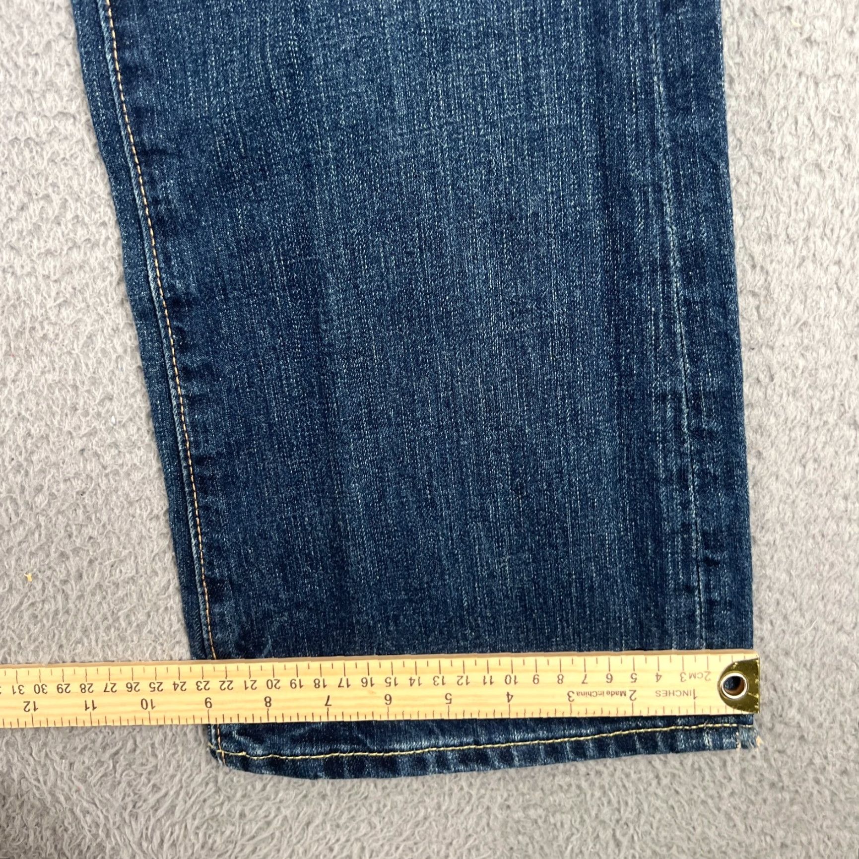 Abercrombie & Fitch VINTAGE Abercrombie & Fitch Baxter Jeans Mens Size 31x30 Slim Boot 5-Pocket Denim Blue Distressed Low Rise Slim Bootcut Regular 31 Inseam Mens Size US 31 - 4 Thumbnail