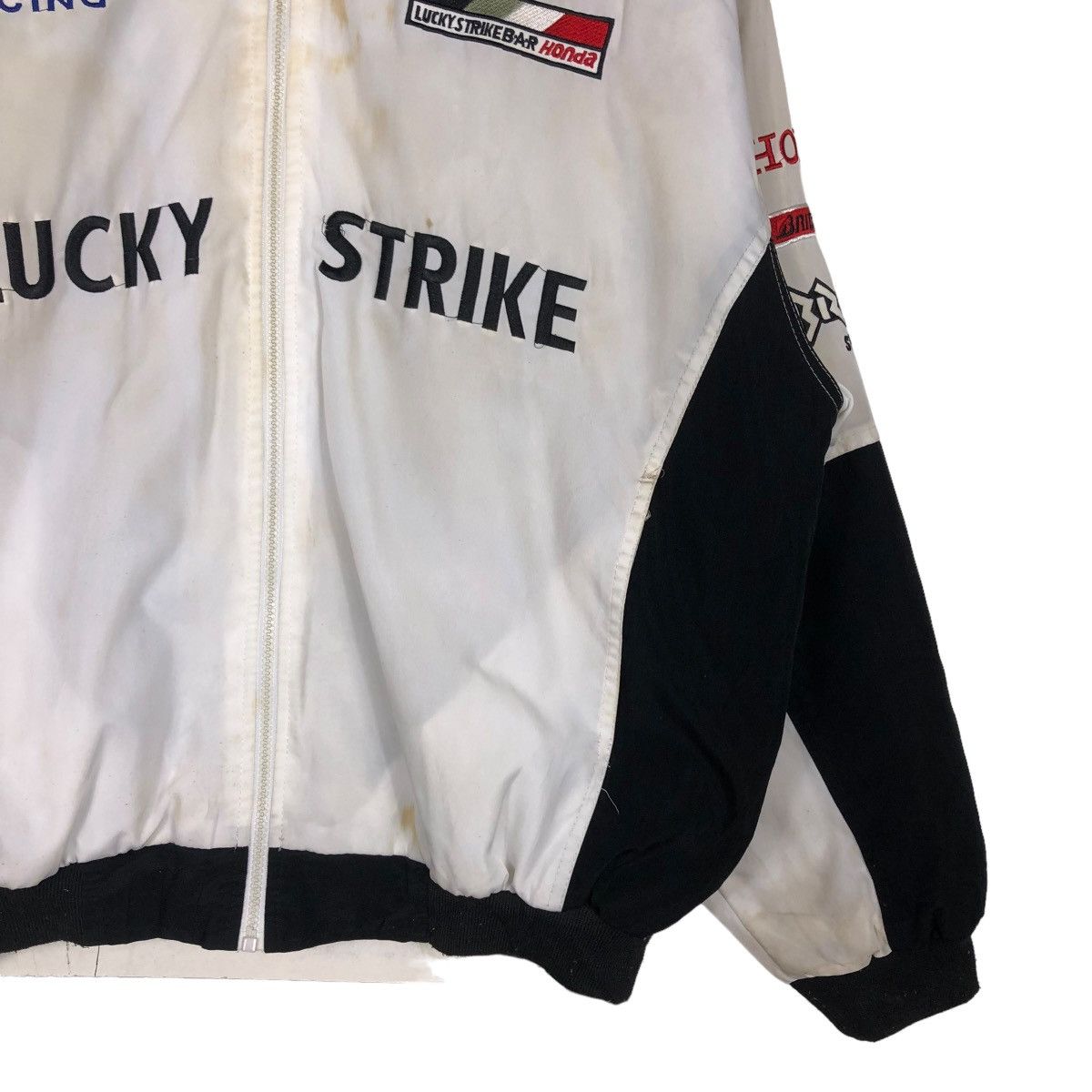 Hein Gericke 🔥VINTAGE BIKER JACKET RACING LUCKY STRIKE BIG LOGO Size US XXL / EU 58 / 5 - 7 Thumbnail