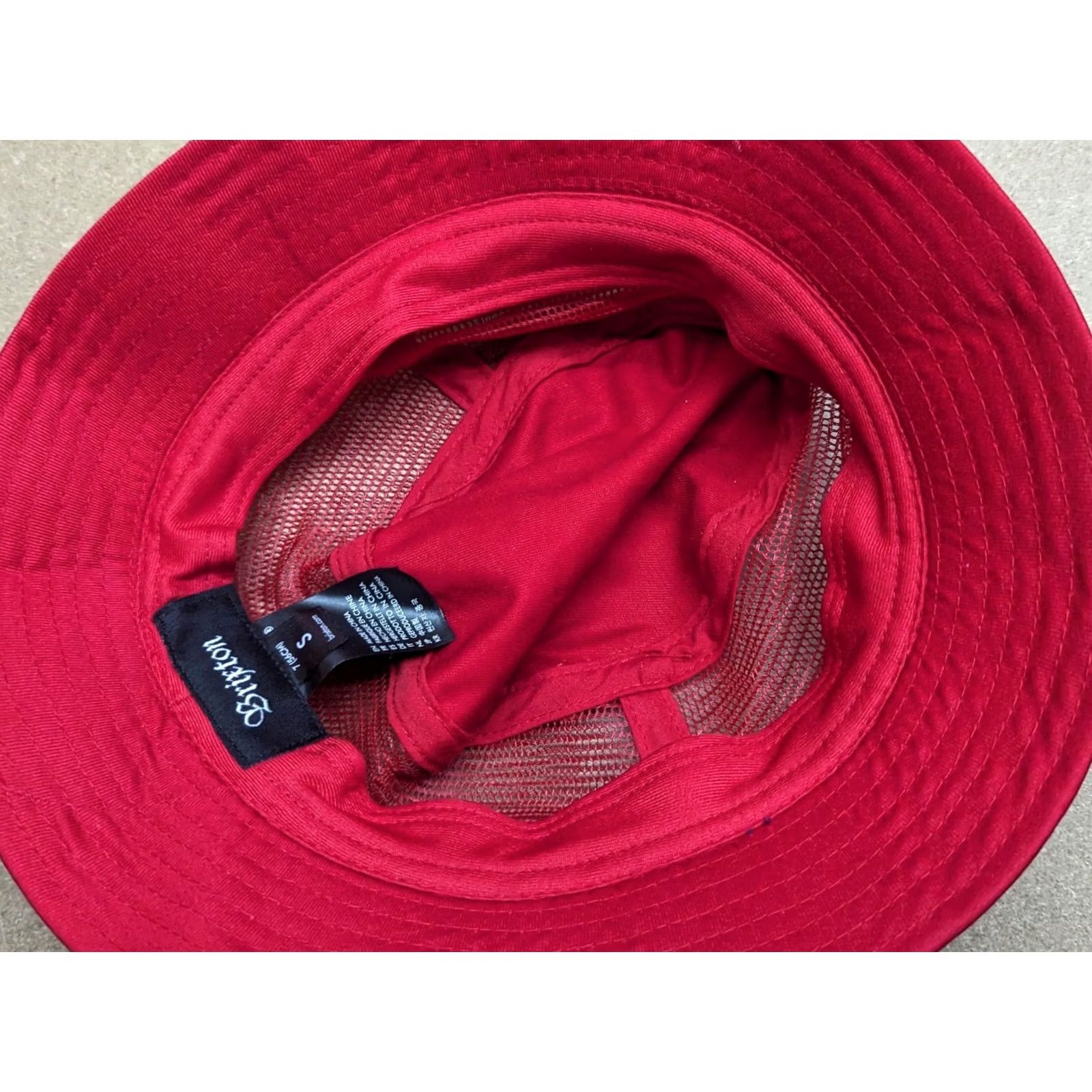 Brixton Brixton Bucket Hat Size S Red Striped Breathable Casual Unisex Adults Hat Size ONE SIZE - 3 Thumbnail