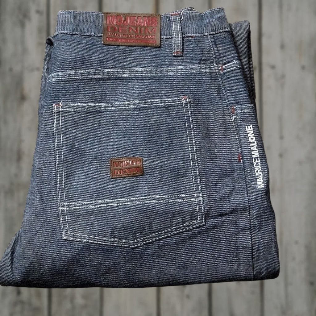 Vintage VINTAGE Maurice Malone Mens Jeans Blue Denim Hip Hop 38 32x28 Straight MoJeans Mens Size US 32 / EU 48 - 1 Thumbnail