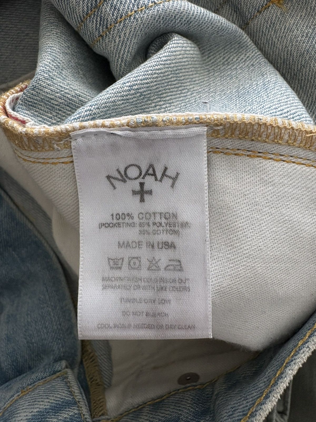 Noah Made In USA Light Blue Stonewash Selvedge Five Pocket Denim Size US 32 / EU 48 - 17 Thumbnail
