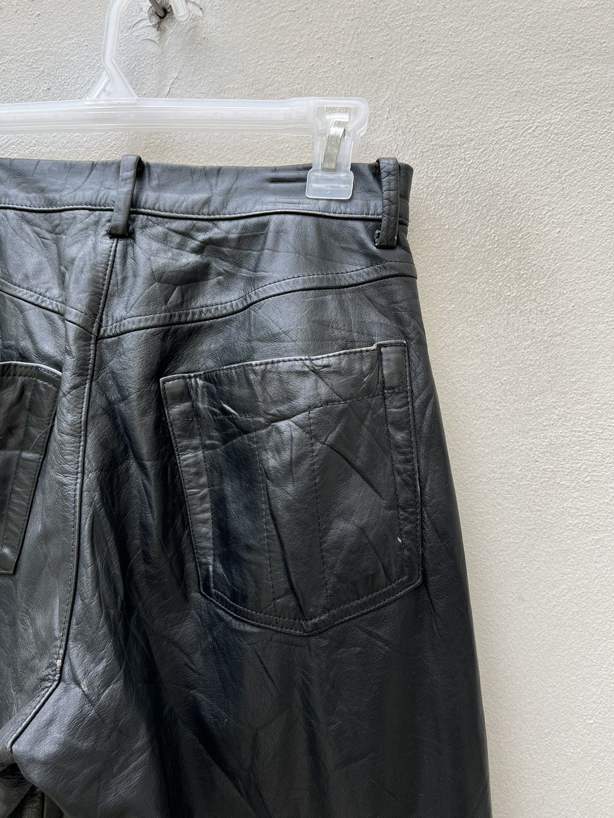 Leather Vintage Tete Homme Japan Patina Black Cowhide Leather Pant Size US 28 / EU 44 - 18 Thumbnail