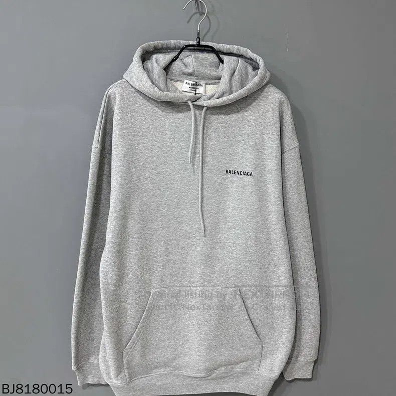 Balenciaga Balenciaga Gray Front and Back Letter Logo Hoodie Size US XS / EU 42 / 0 - 1 Thumbnail