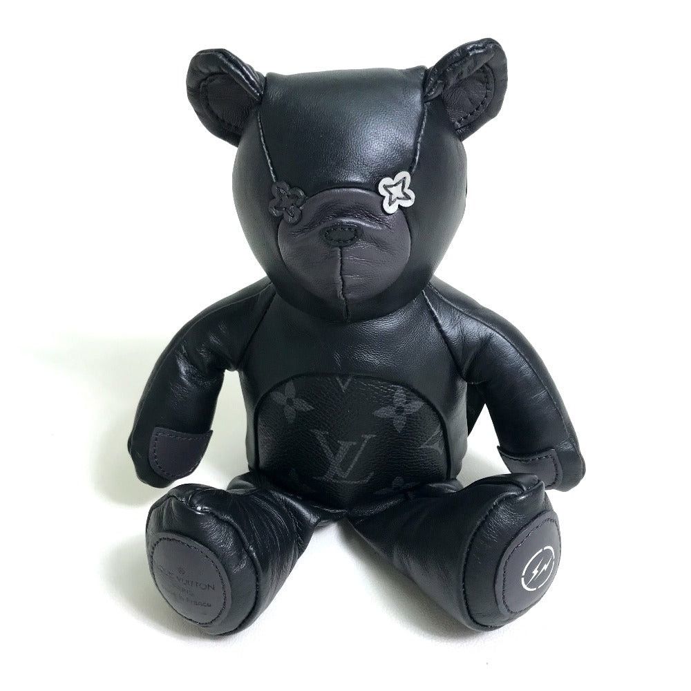 Louis Vuitton Louis Vuitton Gi0184 Monogram Eclipse Hiroshi Fujiwara Dudley. Fragment Teddy Bear Stuffed Toy Puppet Objet D'Art Canvas Unisex Black Size ONE SIZE - 1 Thumbnail
