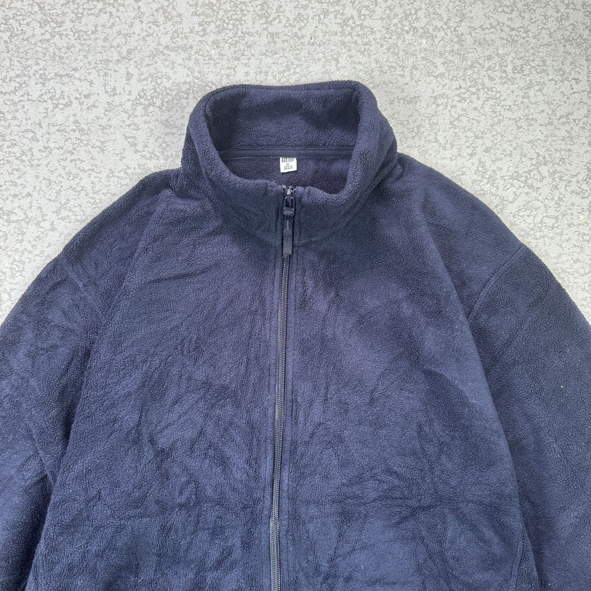 Japanese Brand × Uniqlo 💥Uniqlo Dark Blue Fleece Jacket Size US XL / EU 56 / 4 - 2 Thumbnail